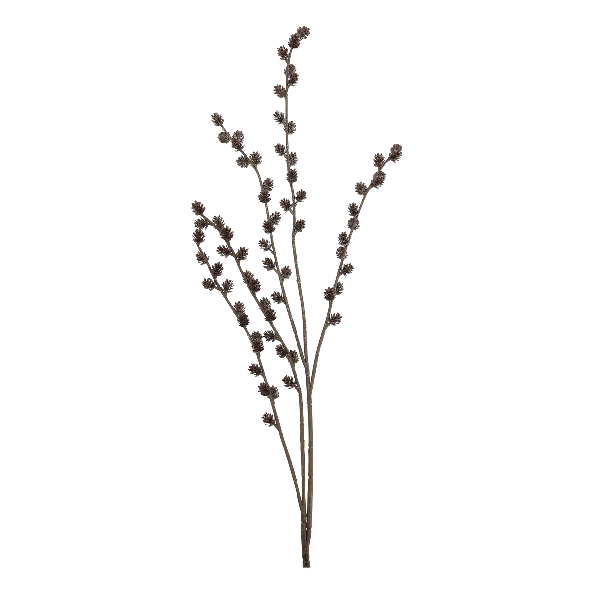 Deko-Blume mit Zapfen und Glitzer, 112 cm hoch