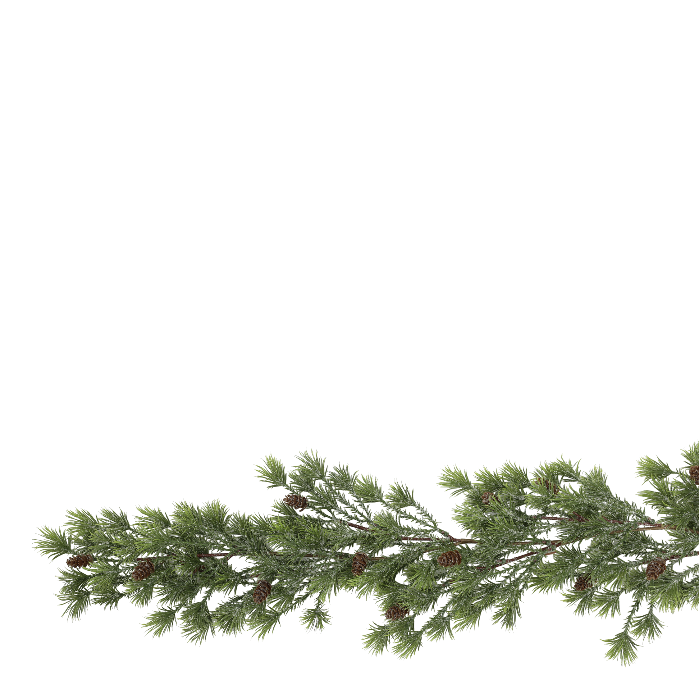 Kunstranke mit Tanne und Zapfen, 180 cm, grün
