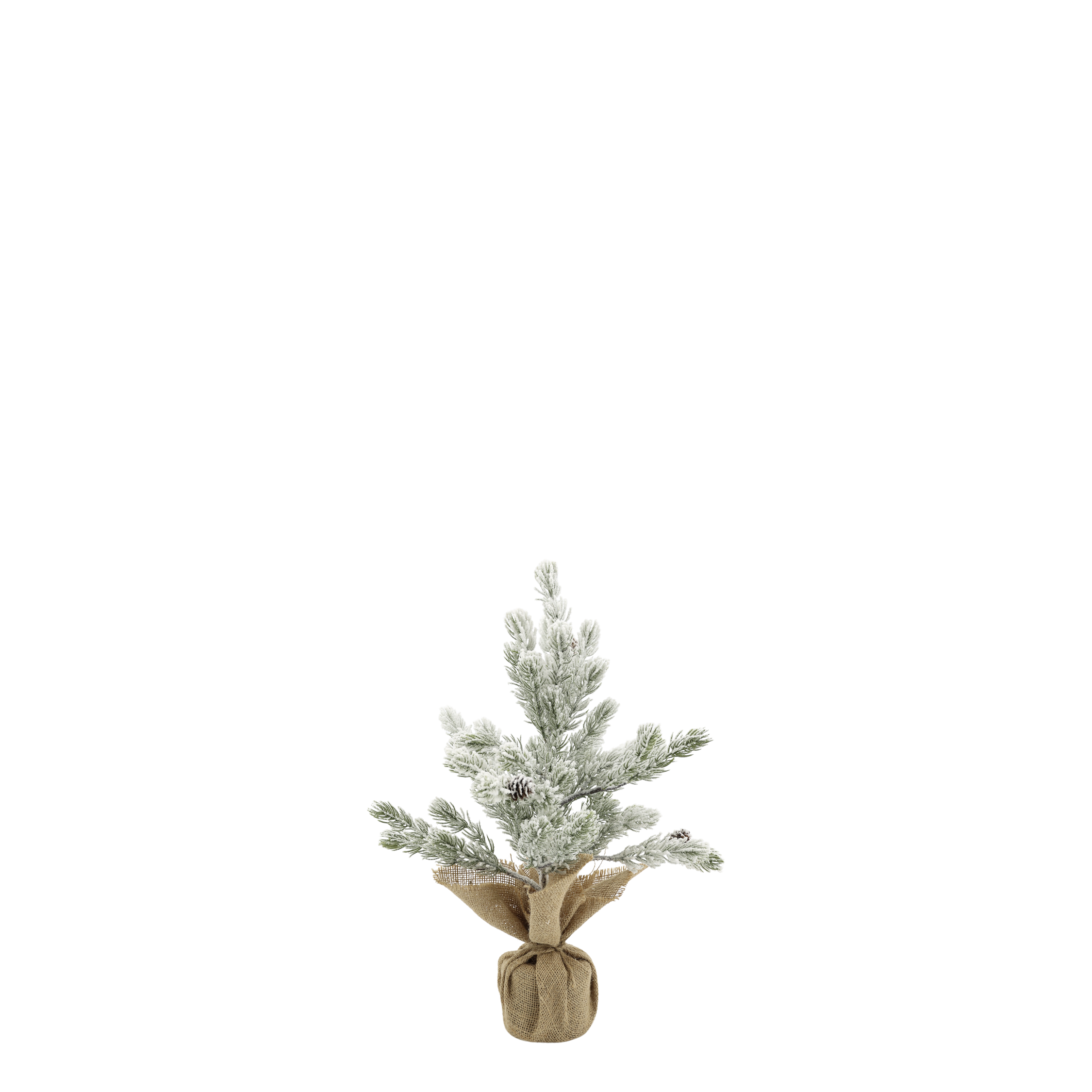 Fleur Pine Tree w. snow & pinecones H42/D25 cm green