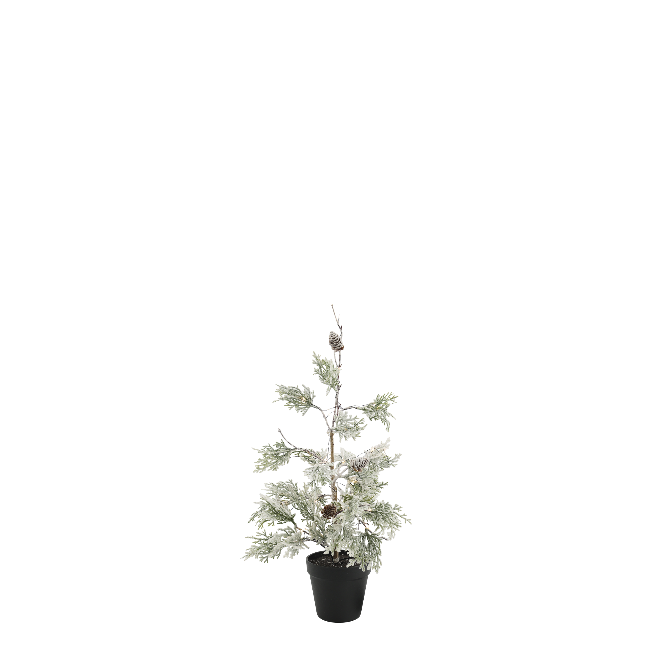 Fleur Pine Tree w. snow & LED H60/D35 cm green