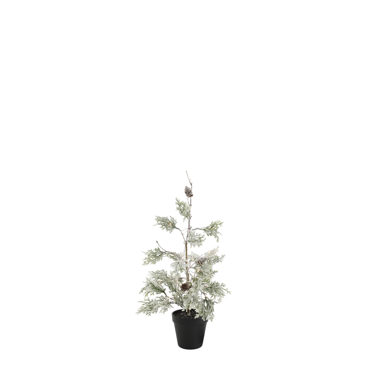LED Tannenbaum mit Schnee, 60 cm Höhe, Kunststoff