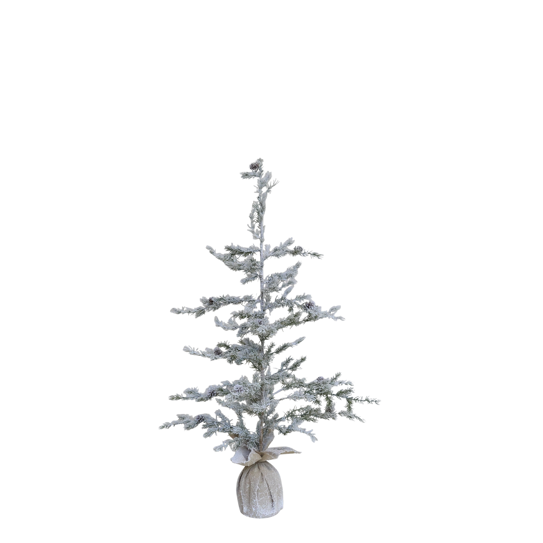 Kunst-Tannenbaum mit Schnee und Zapfen, 120 cm