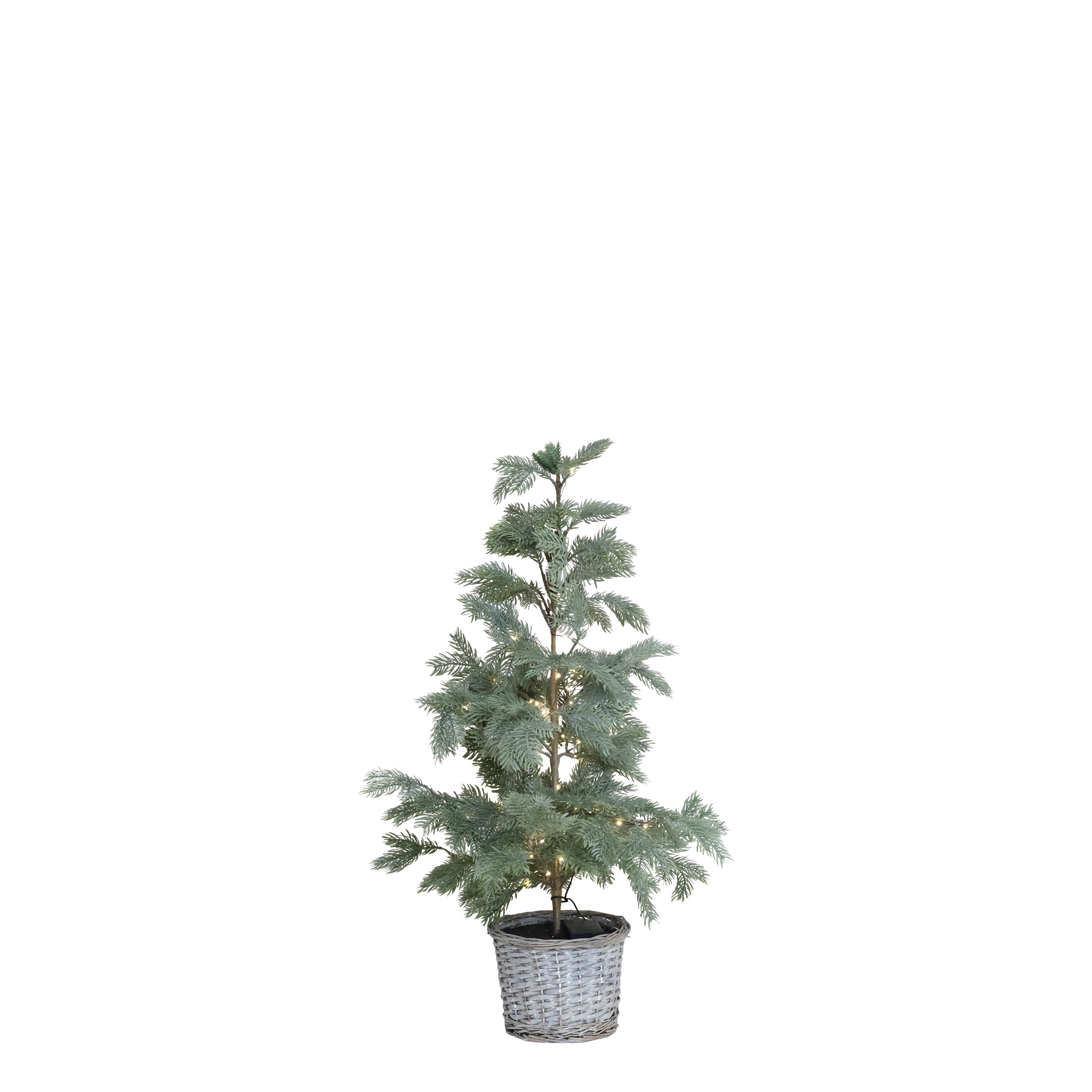 LED Tannenbaum mit Korb, 90 cm, grün – 60 Lichter