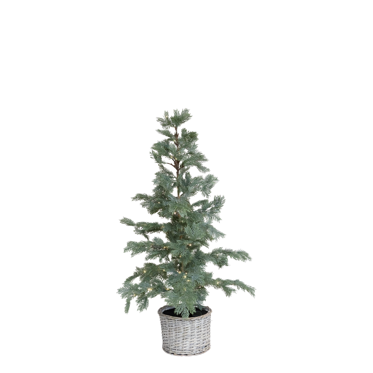 LED Tannenbaum mit Korb und 80 Lichtern, 120 cm