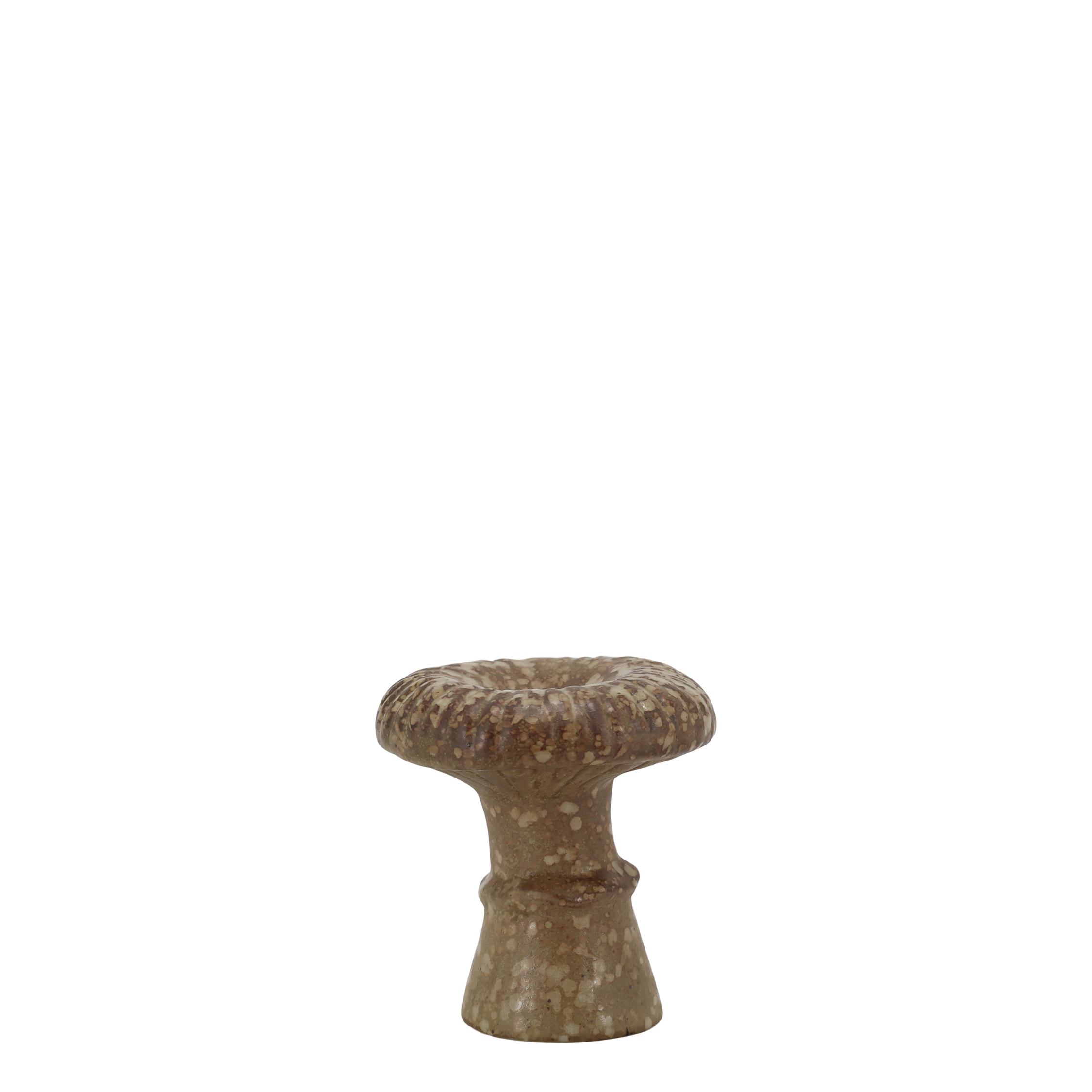 Keramik Pilz Deko mokka 7 cm hoch