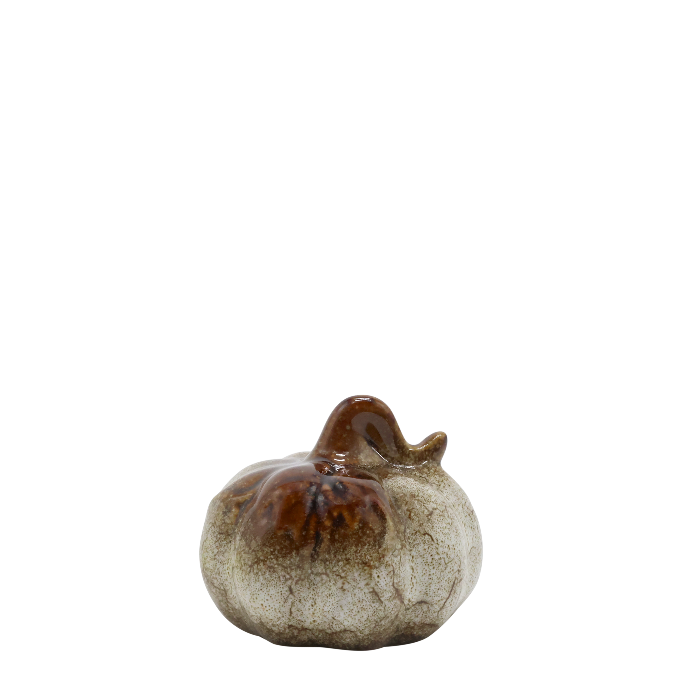 Pumpkin H7.5/D9.5 cm antique white