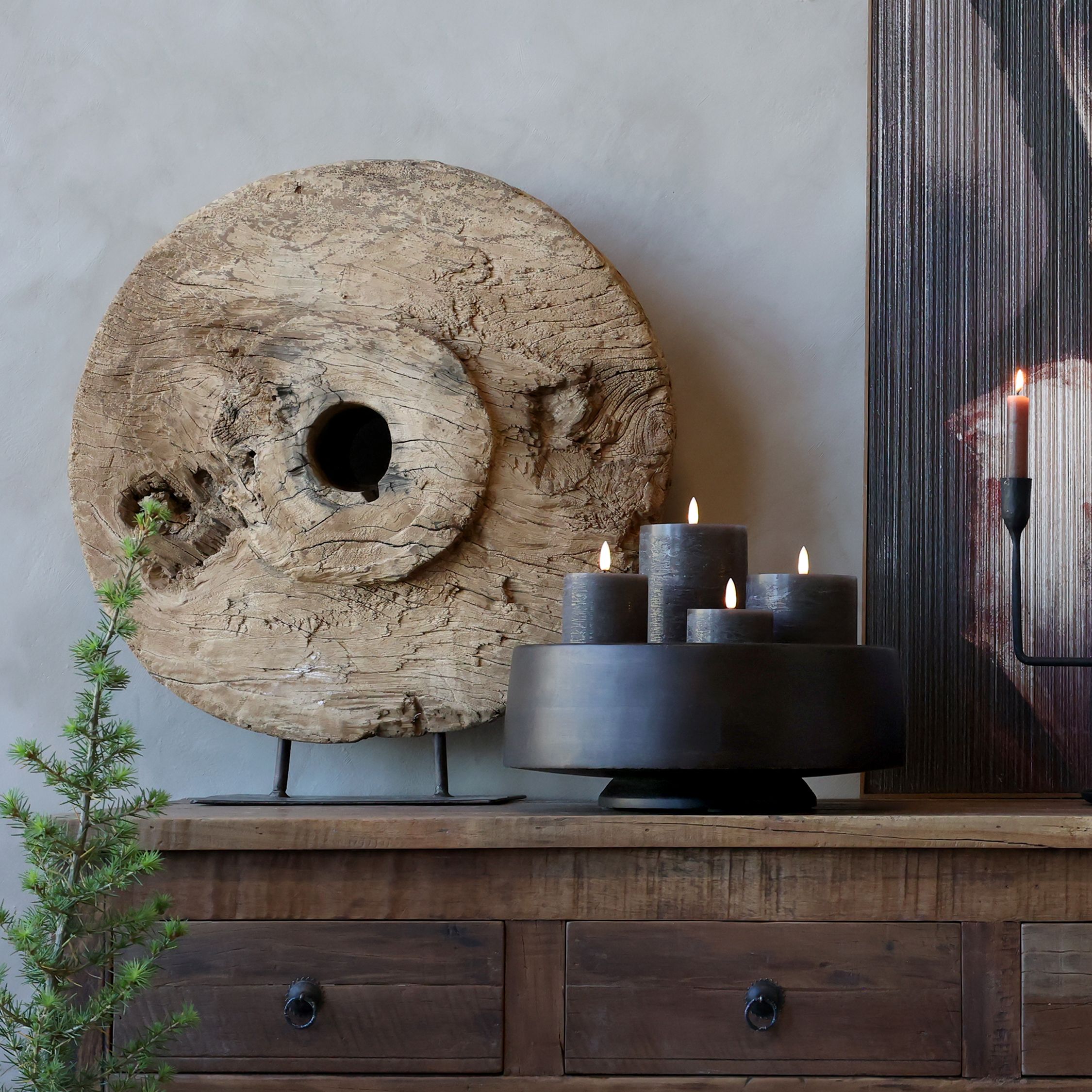 Deko auf Sideboard: Grimaud Dekor auf Fuß, 60 cm hoch