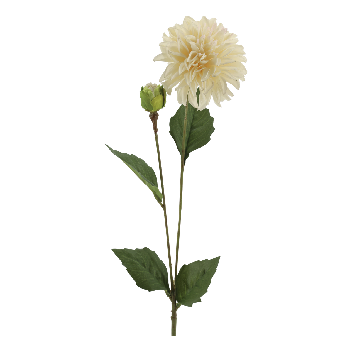 Dahlie Kunstblume mit Stiel, champagner, 44 cm