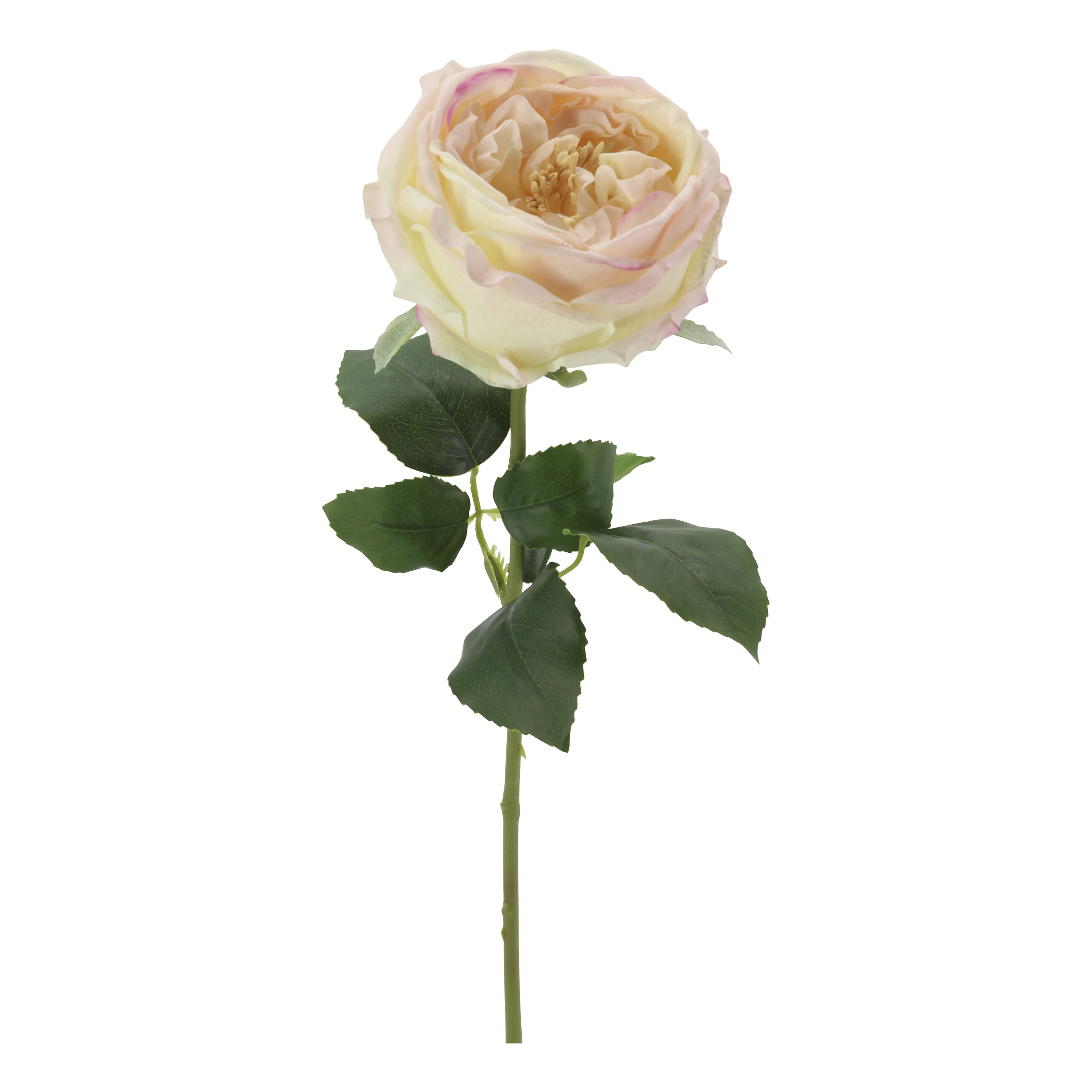 Rose Blume aus Kunststoff, 48 cm hoch, rosa