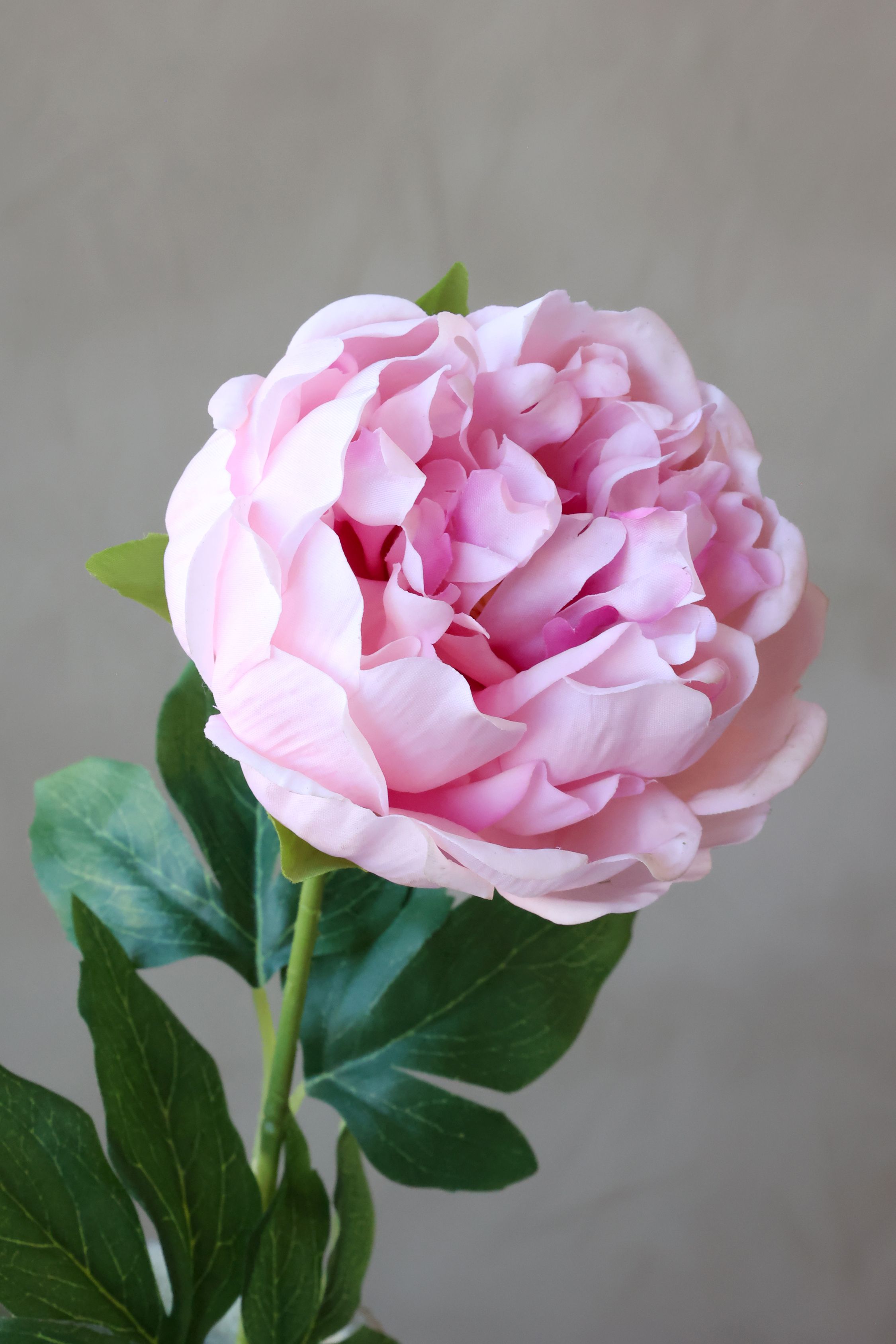Kunstblume Pfingstrose rosa mit Stiel, 60 cm