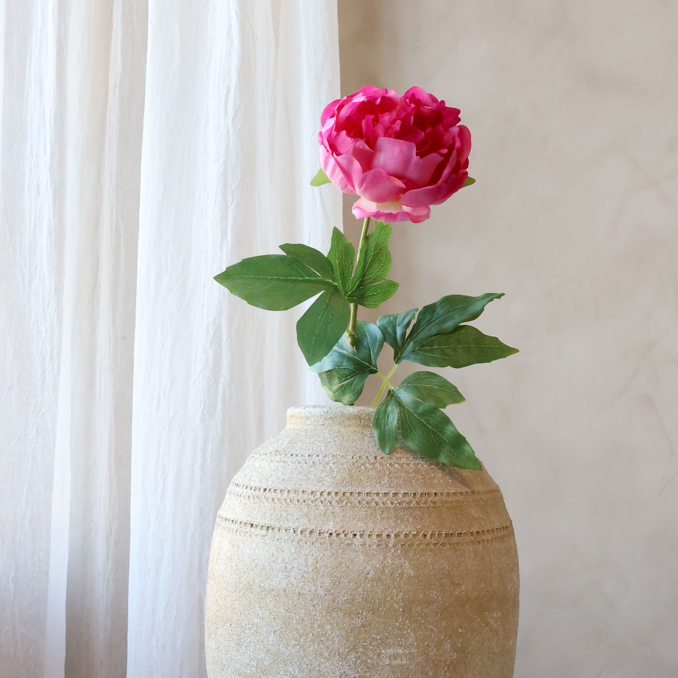 Tischlampe mit Touch: Fleur Pfingstrose Silk Touch, 60 cm
