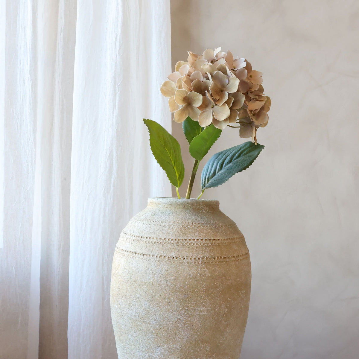 Kunstblume Hortensie mit Stiel, 65 cm, Dusty Rose
