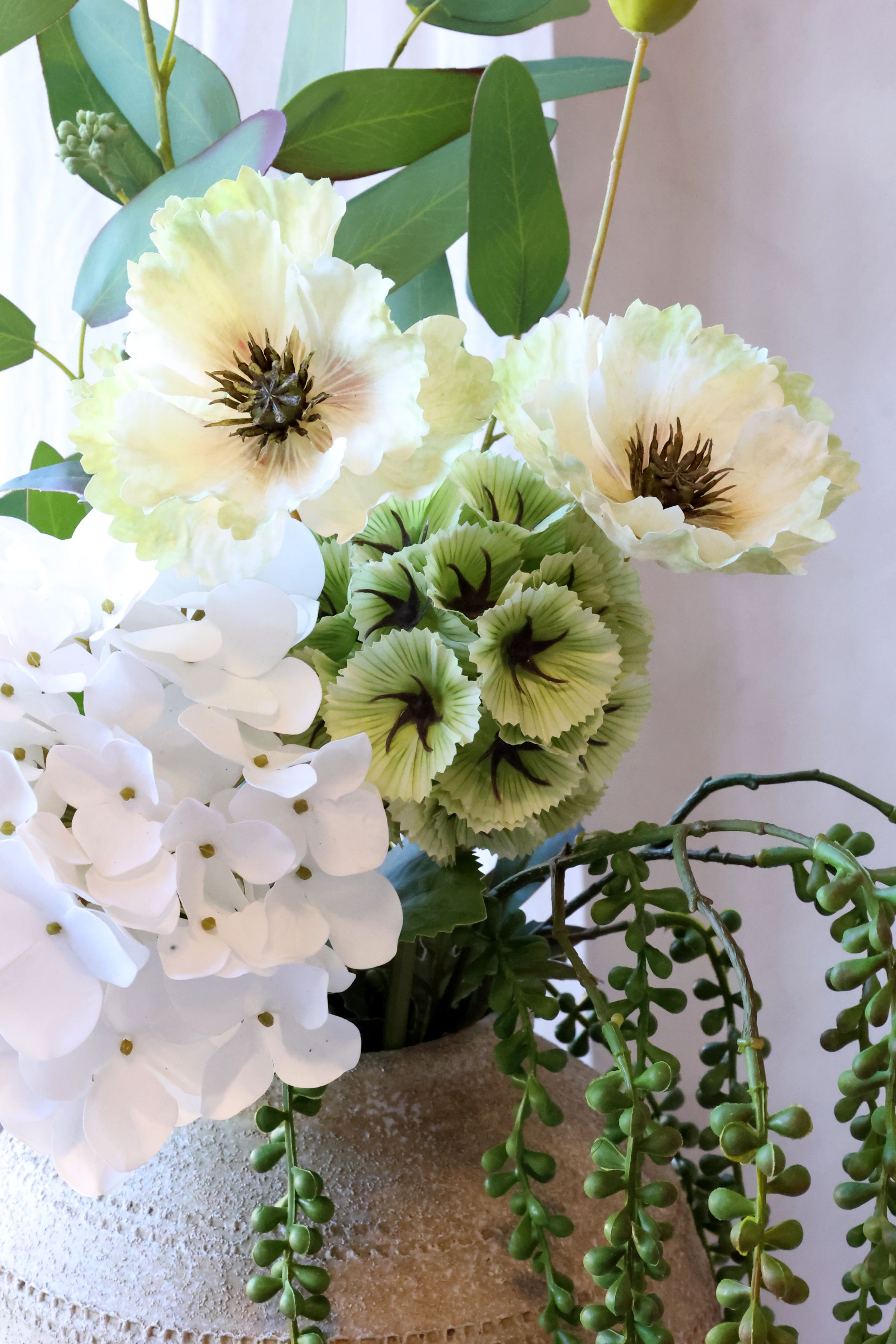 Kunstblume Fleur Stern-Skabiose, 55 cm hoch, lime