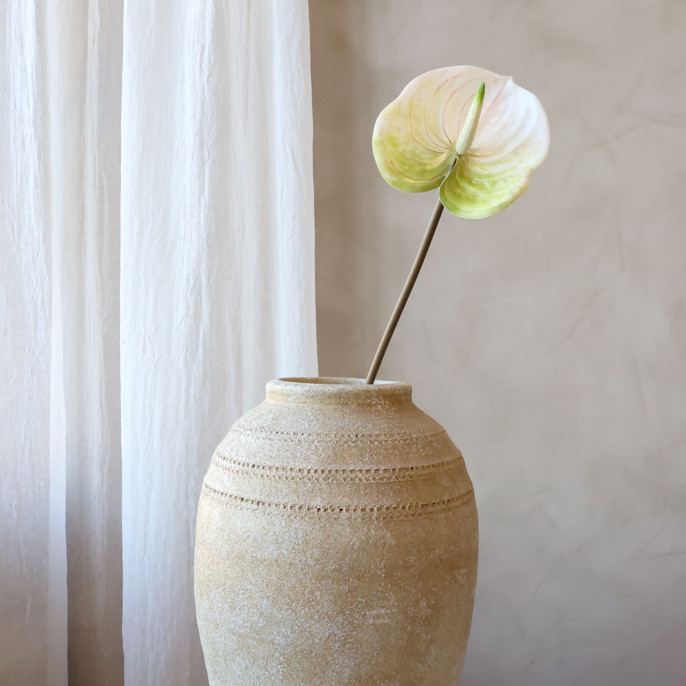 Kunstblume Fleur weiß 58 cm hoch