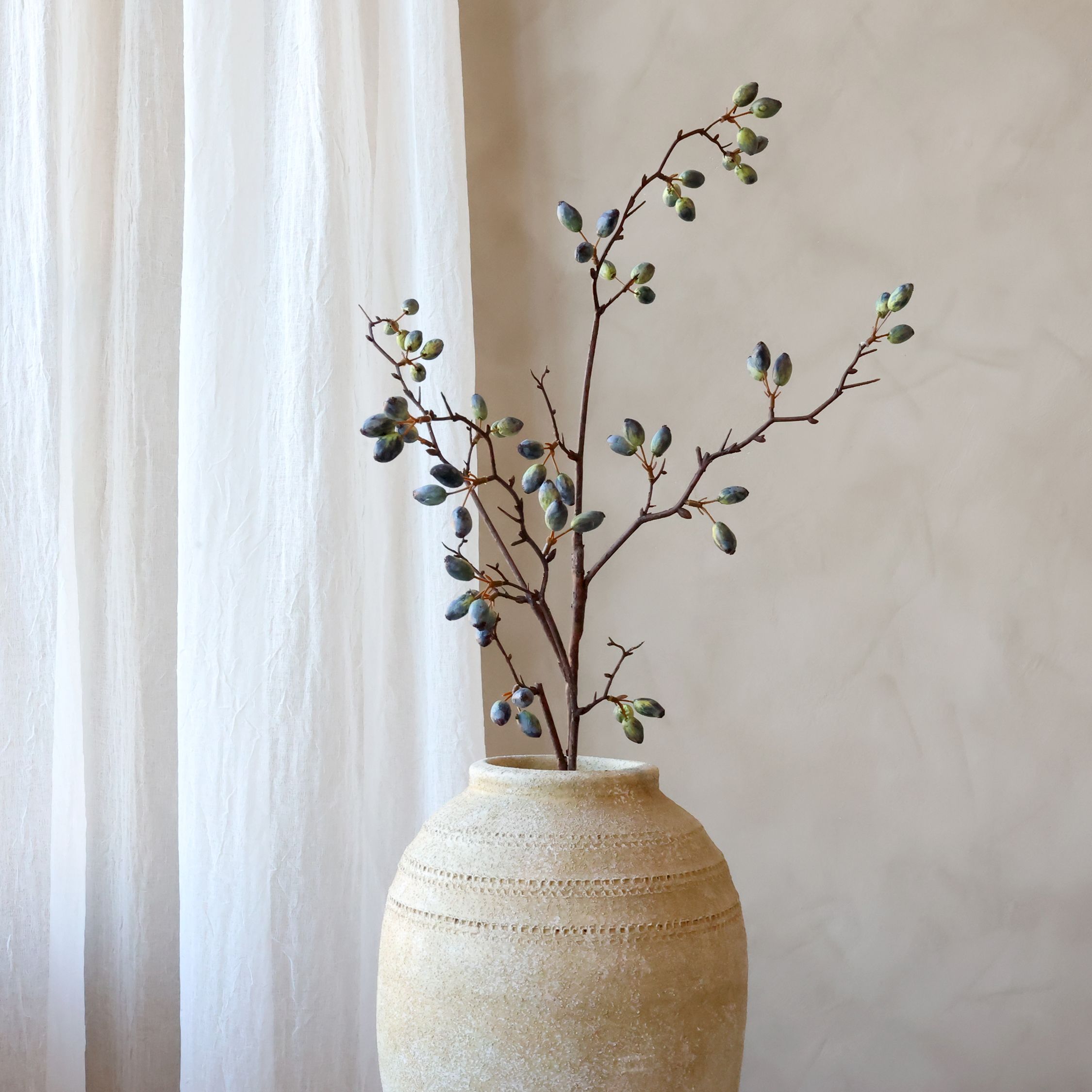 Fleur Zweig mit Blaubeeren, 96 cm, midnight