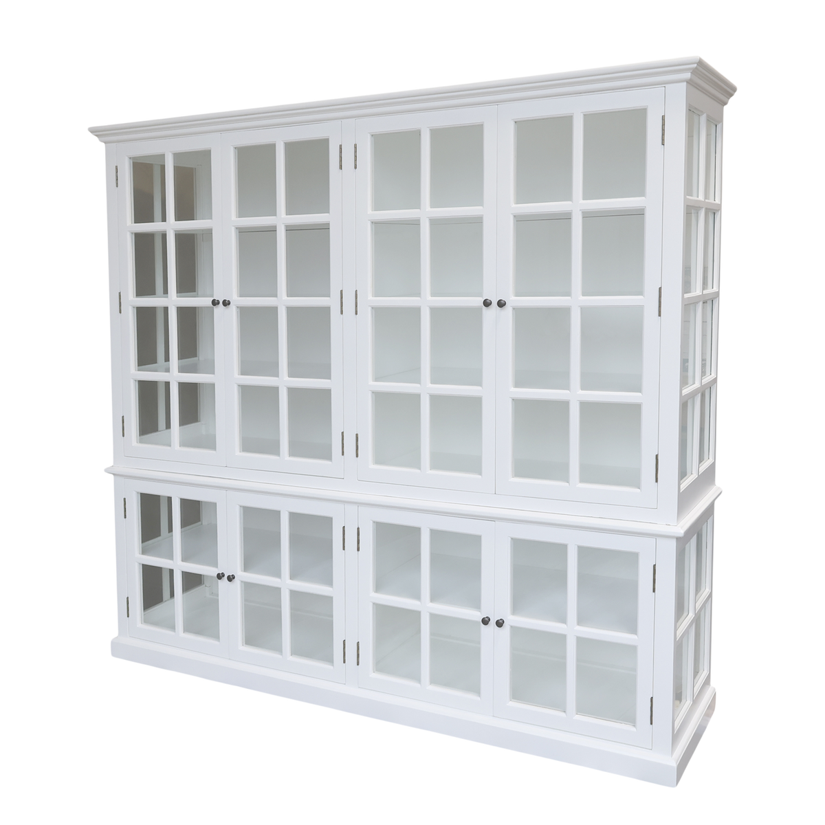 Marseille Vitrinenschrank mit 8 Türen, weiß, 195 cm hoch