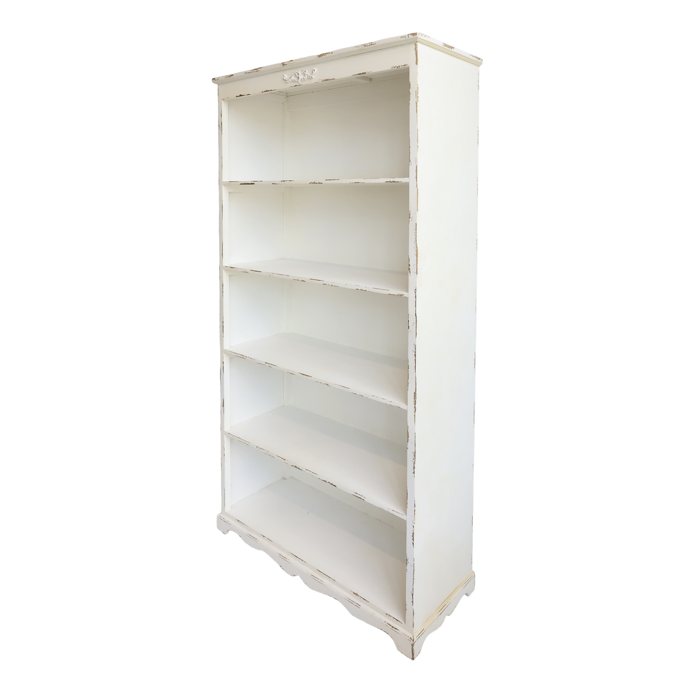Regal mit 5 Böden und Dekor in Antique Creme – 200 cm hoch