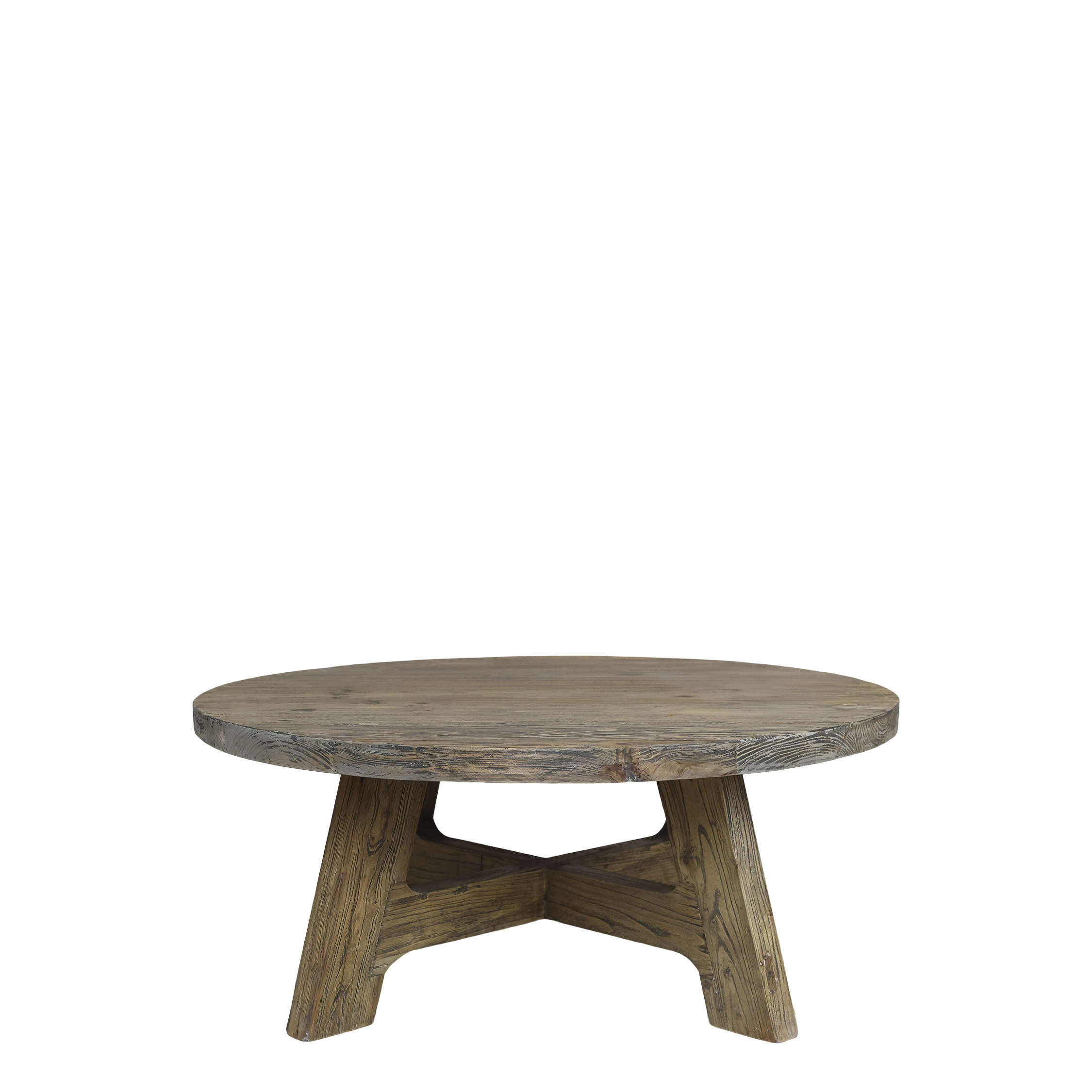 Coffee Table in recycled wood H38/D90 cm nature