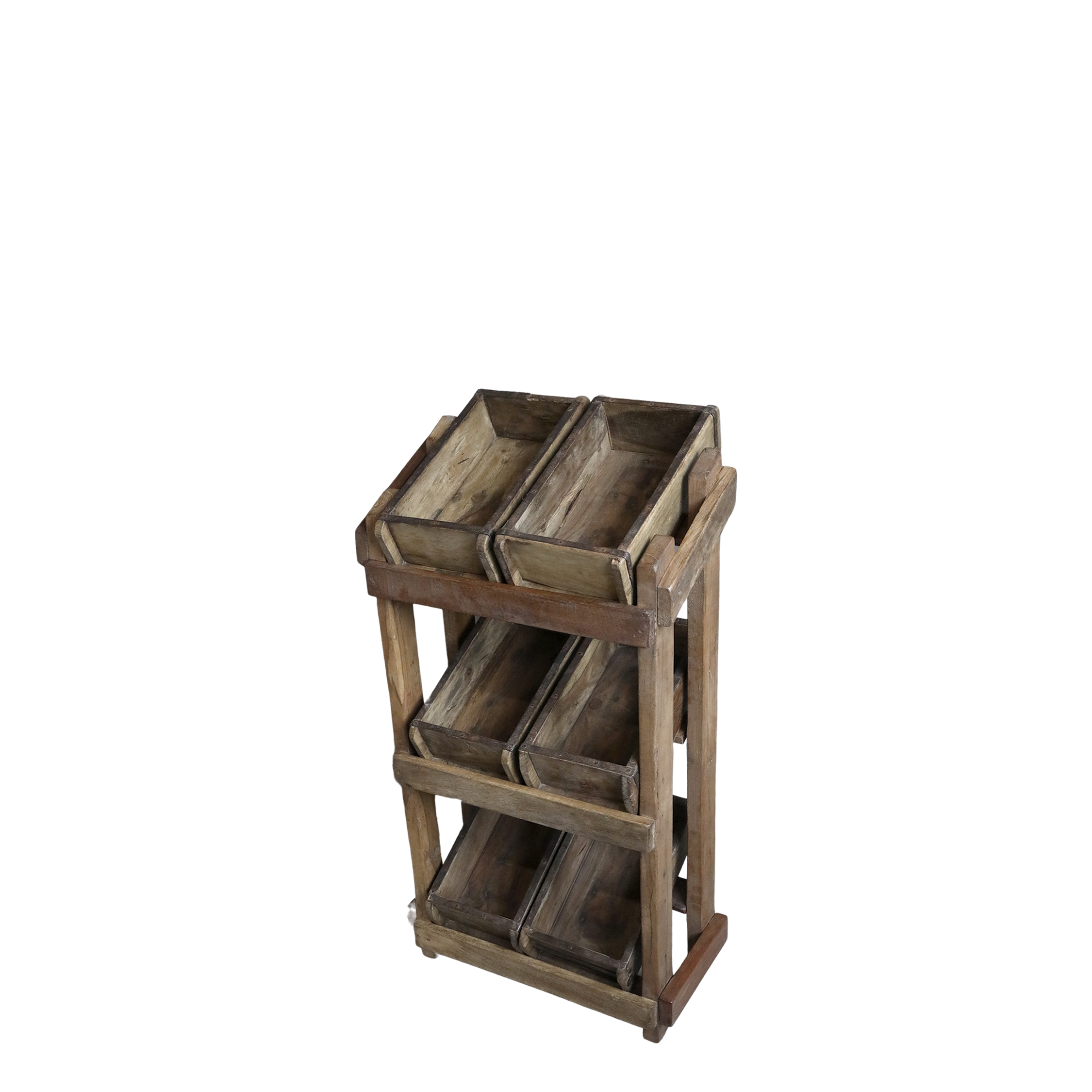 Grimaud Shelving Unit w. 6 brick moulds H92/L43/W32 cm nature