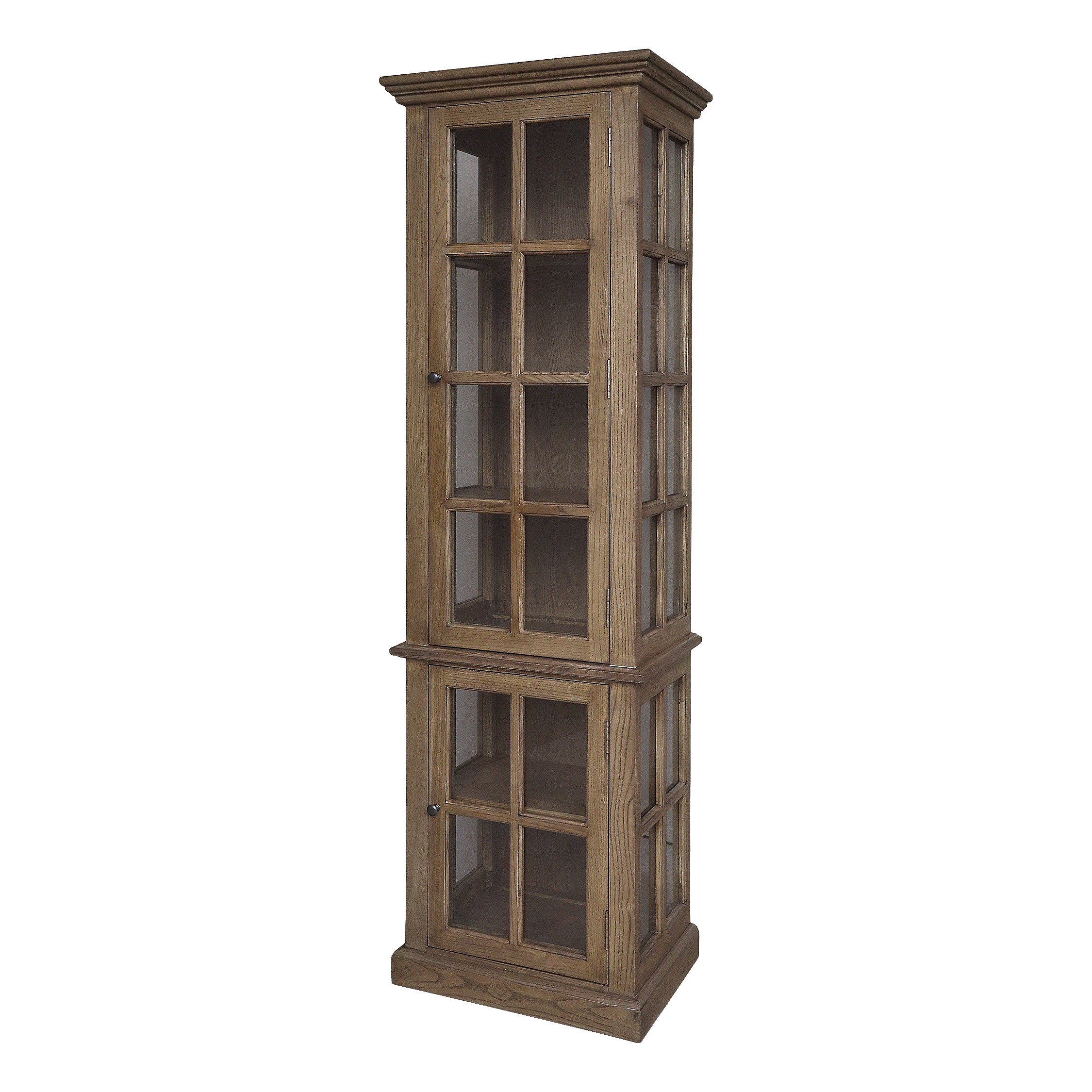 Marseille Display Cabinet w. 2 doors & shelves H196/L60/W40 cm nature