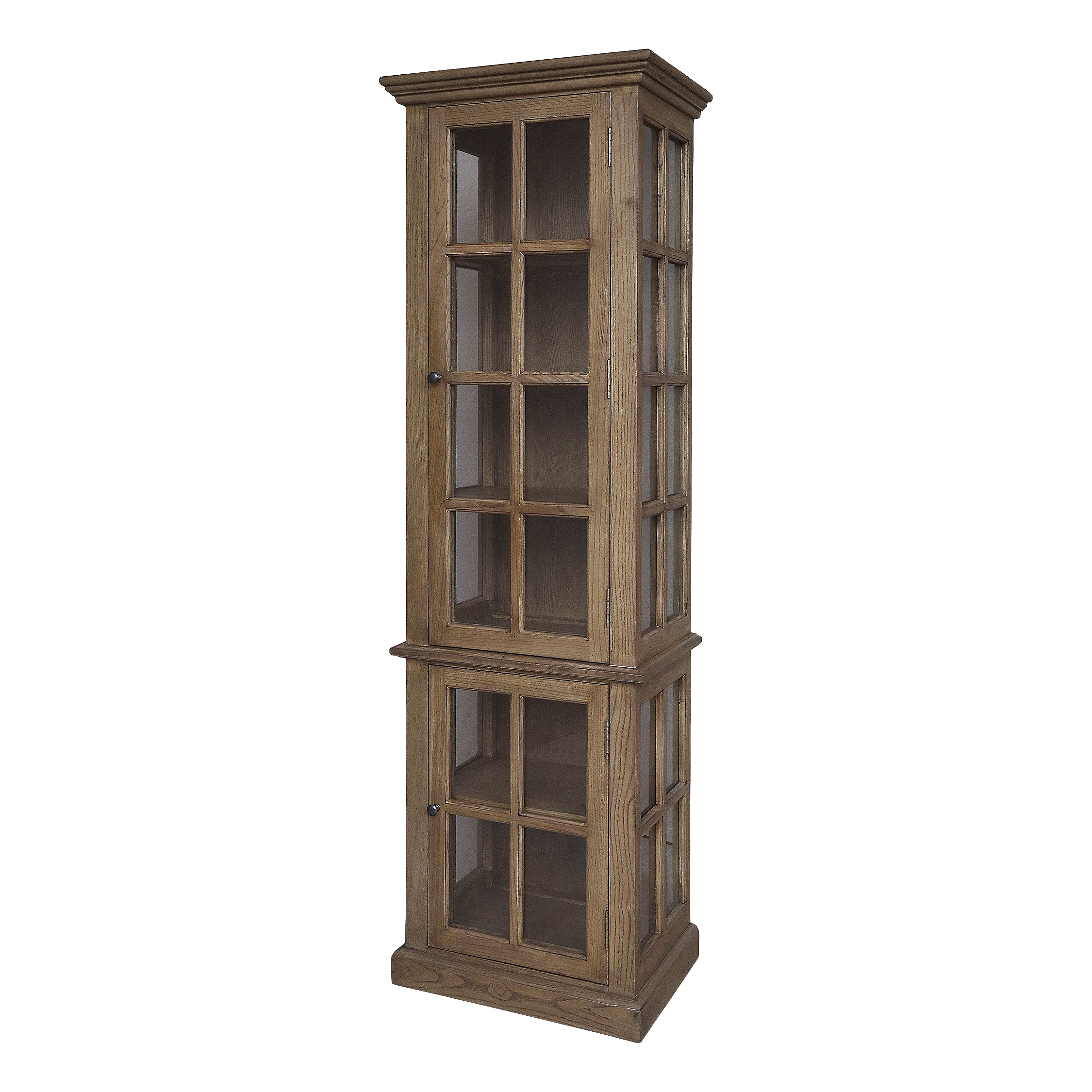 Vitrinenschrank Marseille aus Pappelholz, 196 cm hoch