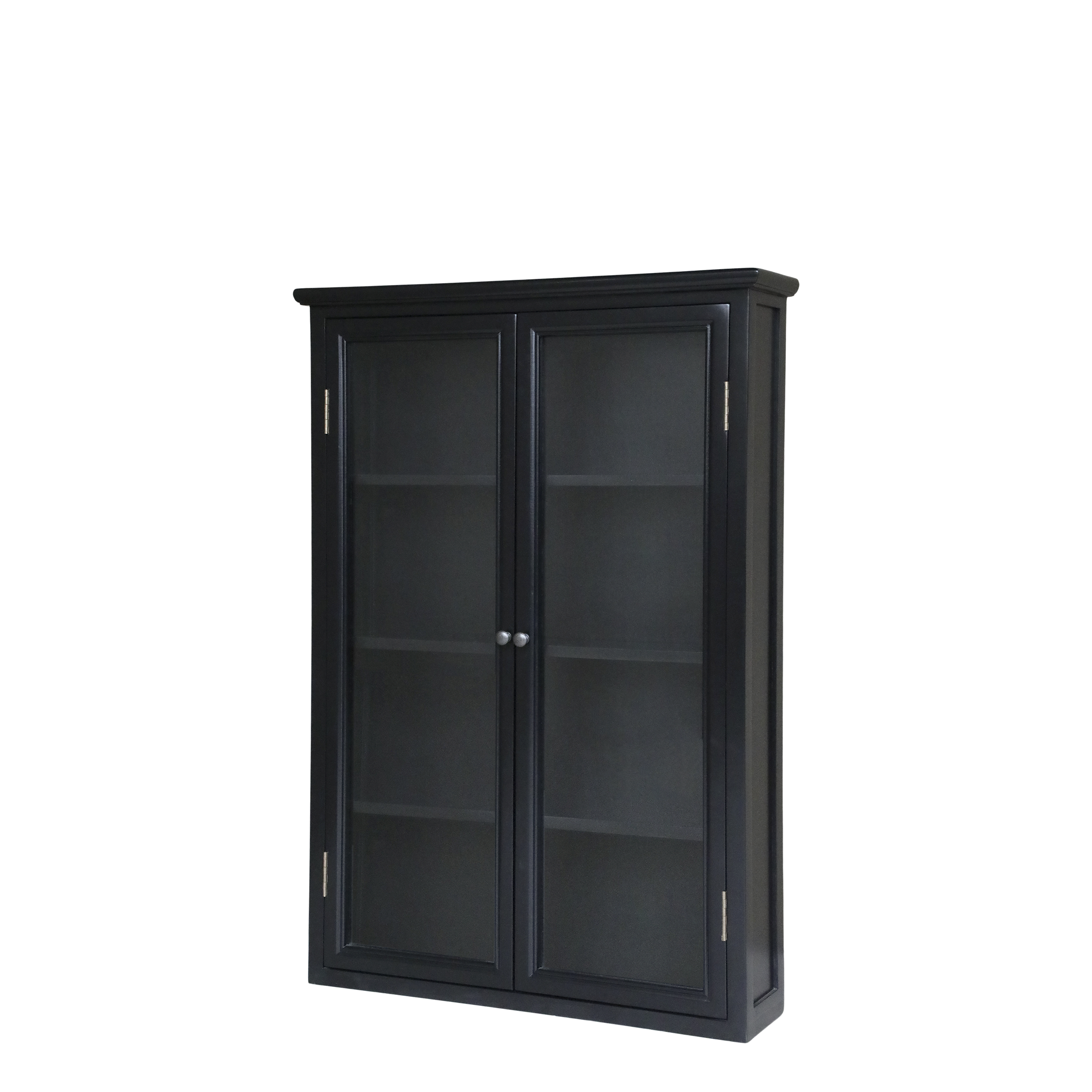 Marseille Wall Cabinet w. 4 shelves H120/L82/W21 cm black
