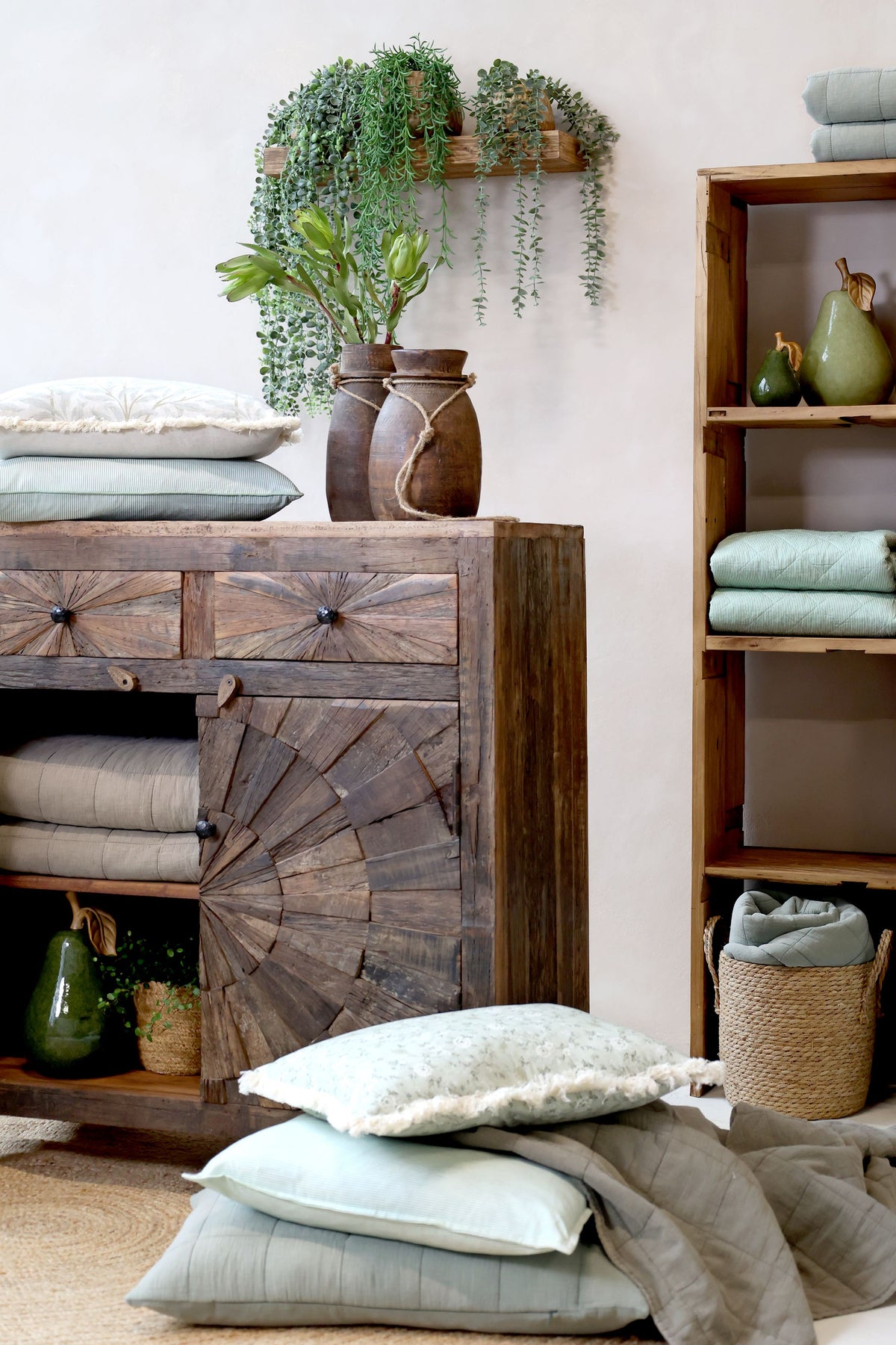 Schrank mit Schubladen Grimaud, 100 cm hoch, natur