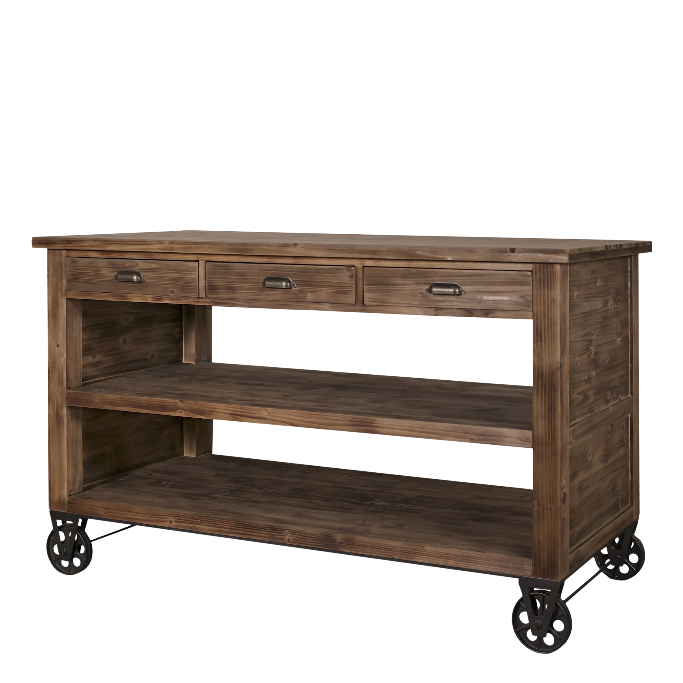 Kitchen Island on wheels H90/L150/W70 cm nature