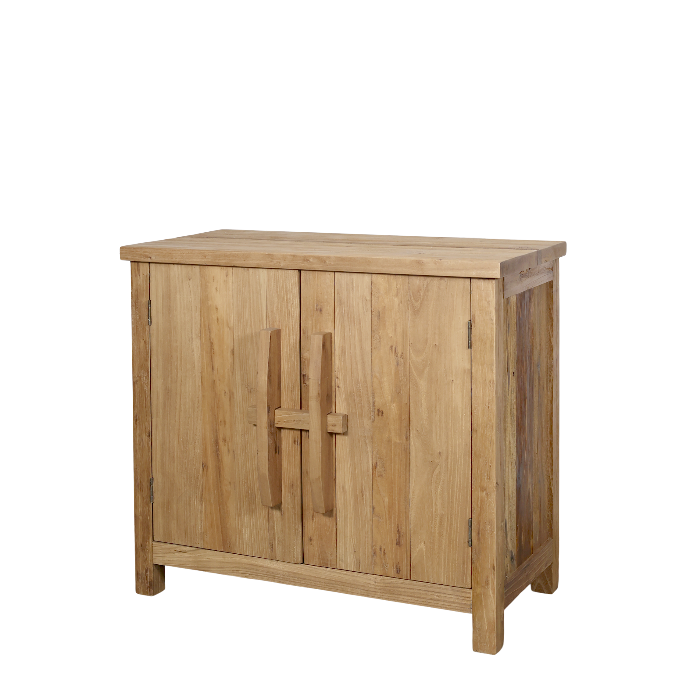 Schrank mit 2 Türen und Regalen aus Ulmenholz, 43 cm breit