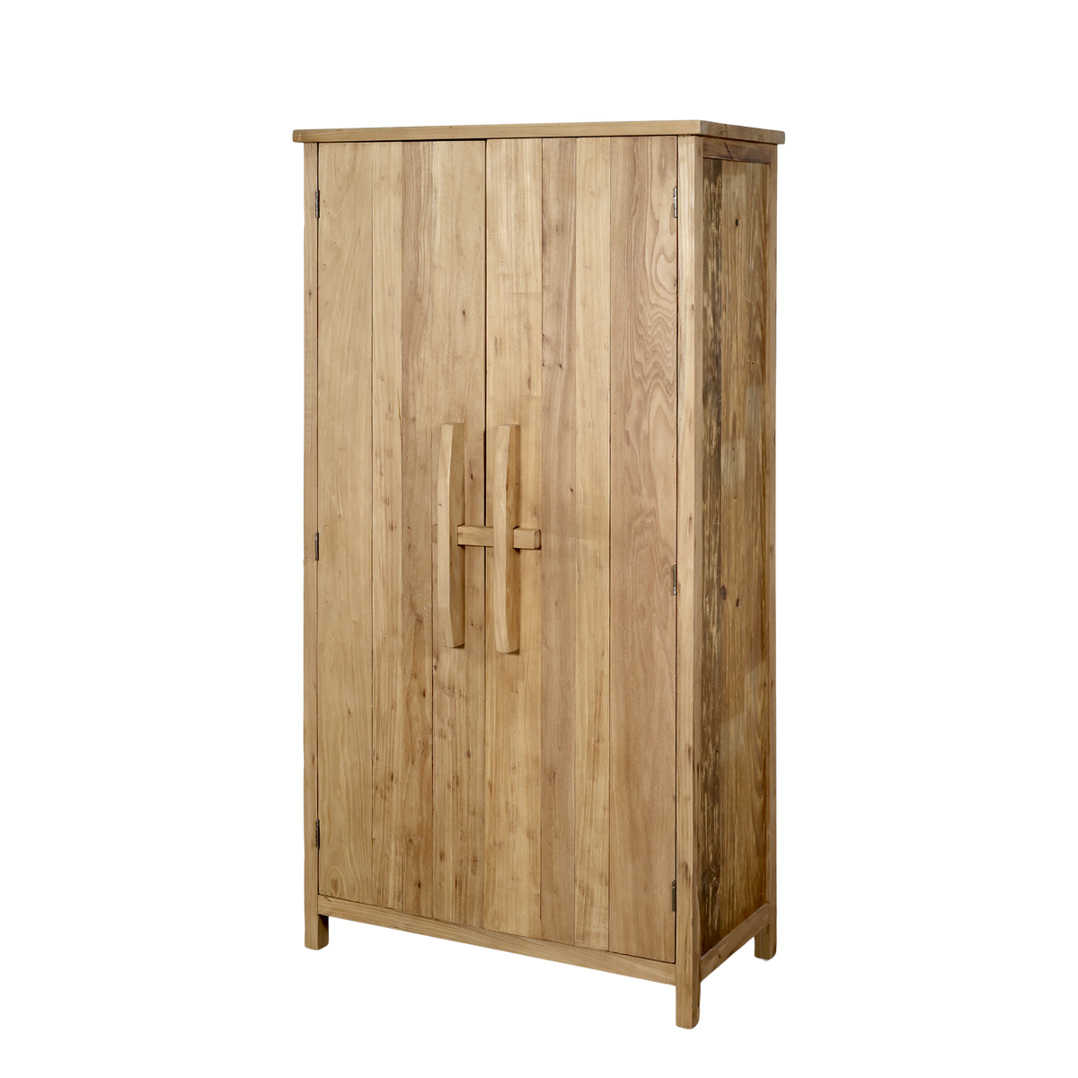 Kleiner Schrank mit Türen aus Ulmenholz, 155 cm hoch