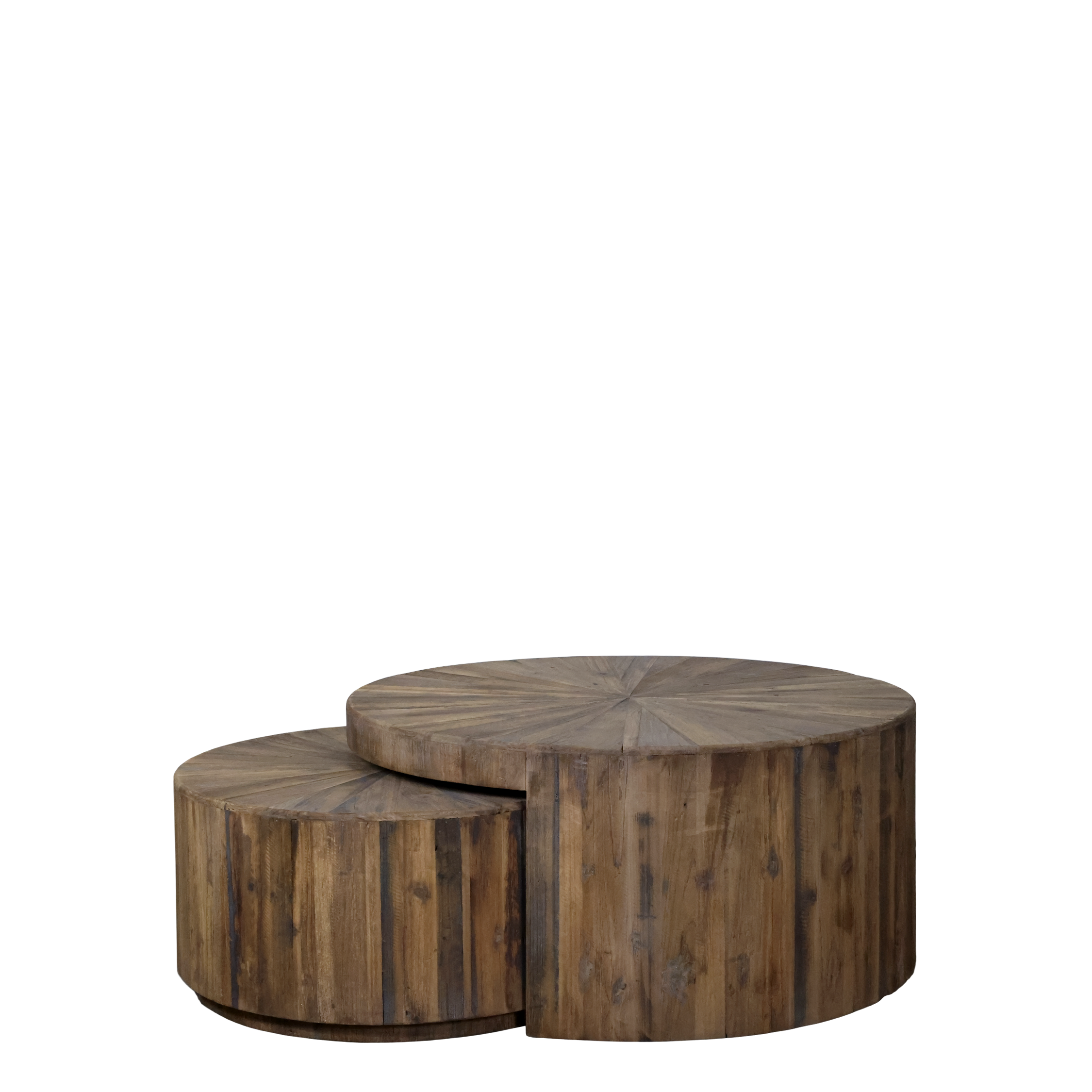 Coffee Table set of 2 H38/D81,5 cm nature