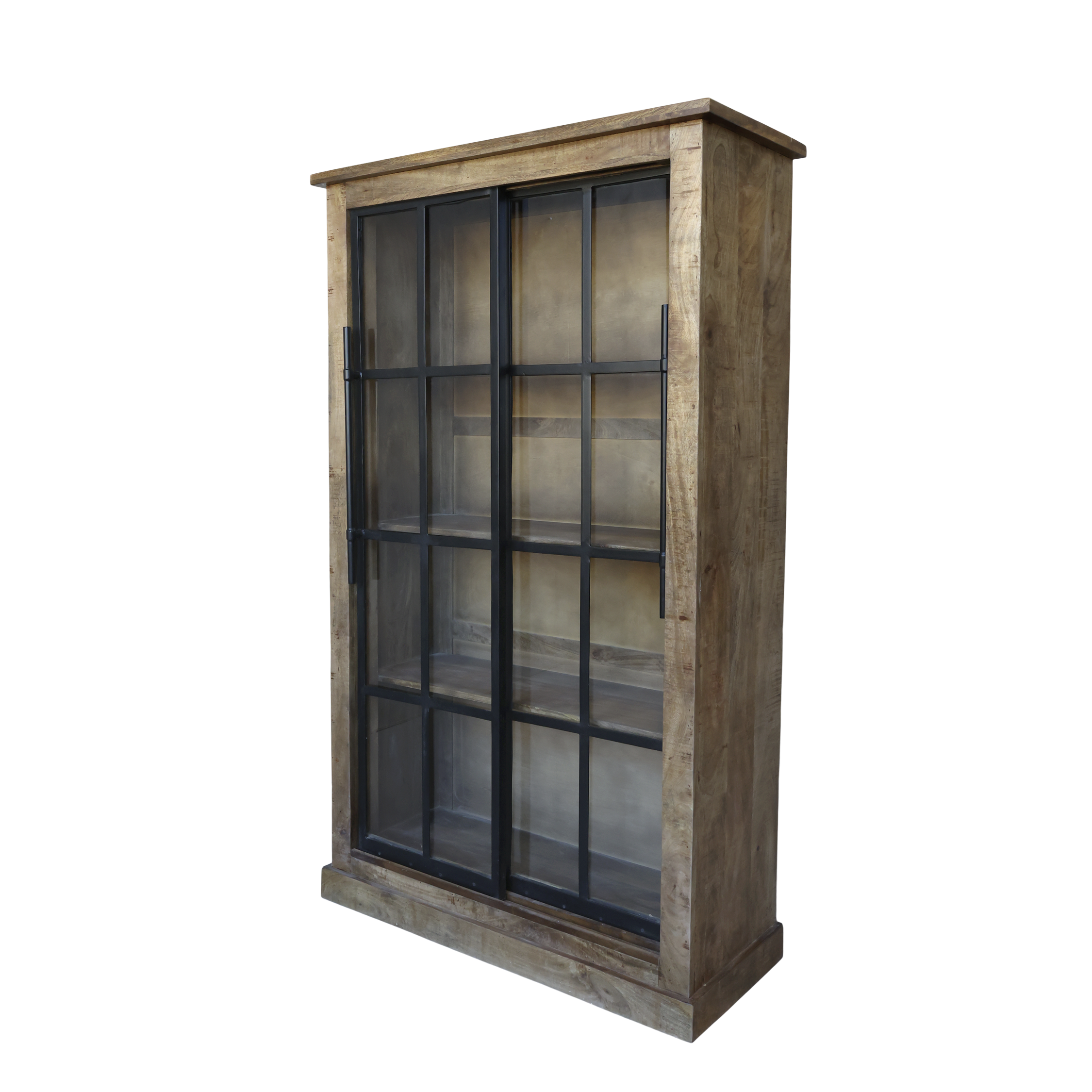 Paris Display Cabinet w. 2 sliding doors H190/L110/W45 cm nature