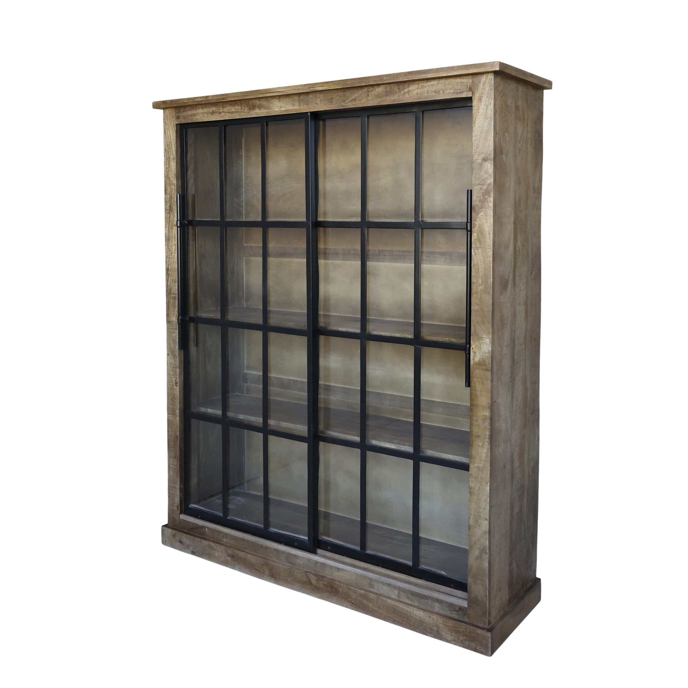 Paris Display Cabinet w. 2 sliding doors H190/L150/W45 cm nature