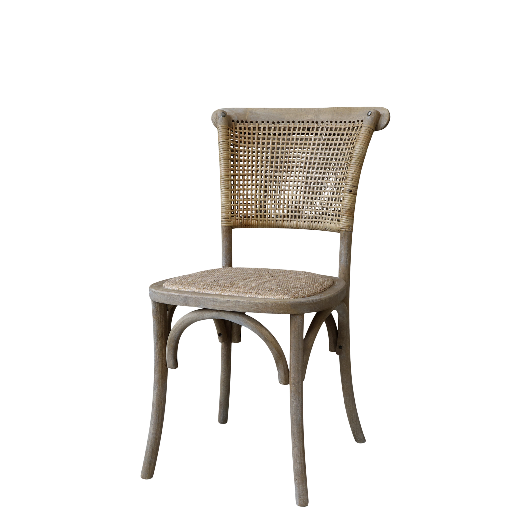 Dining Chair w. wicker seat & back H88/L45/W40 cm nature