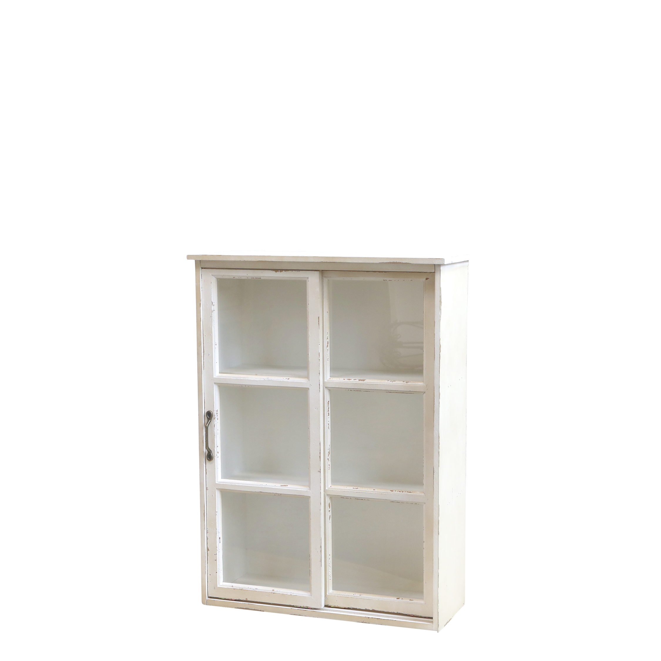 Wandschrank mit Schwebetür aus Tannenholz, 70 cm hoch