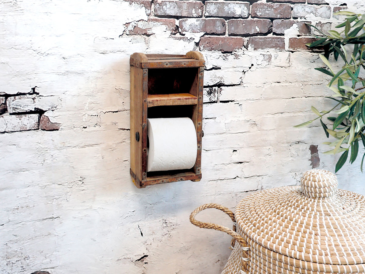 Toilettenpapierhalter in Backsteinform, 30 cm hoch