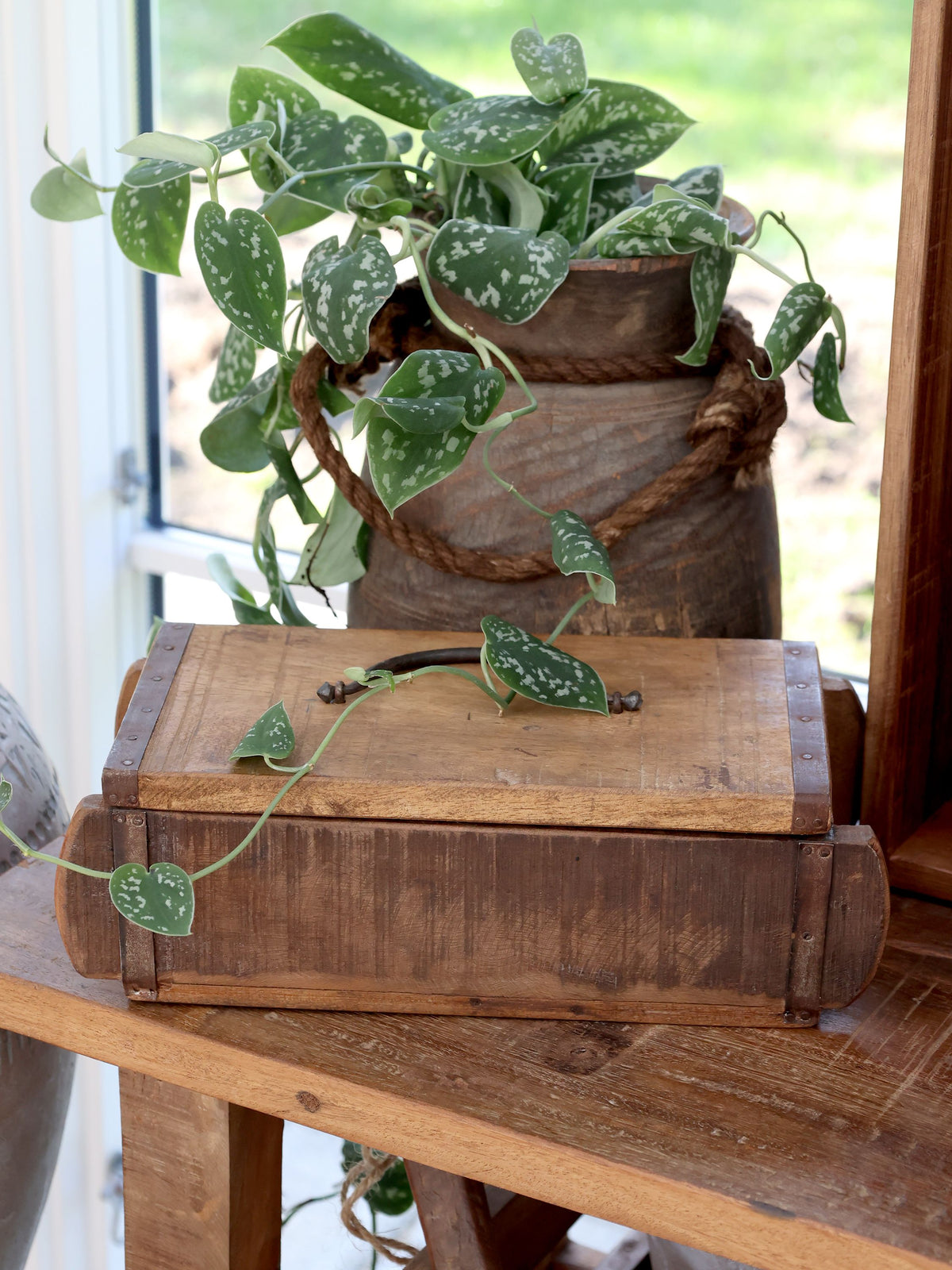Backsteinform mit Decke aus Holz und Eisen, 30 cm lang