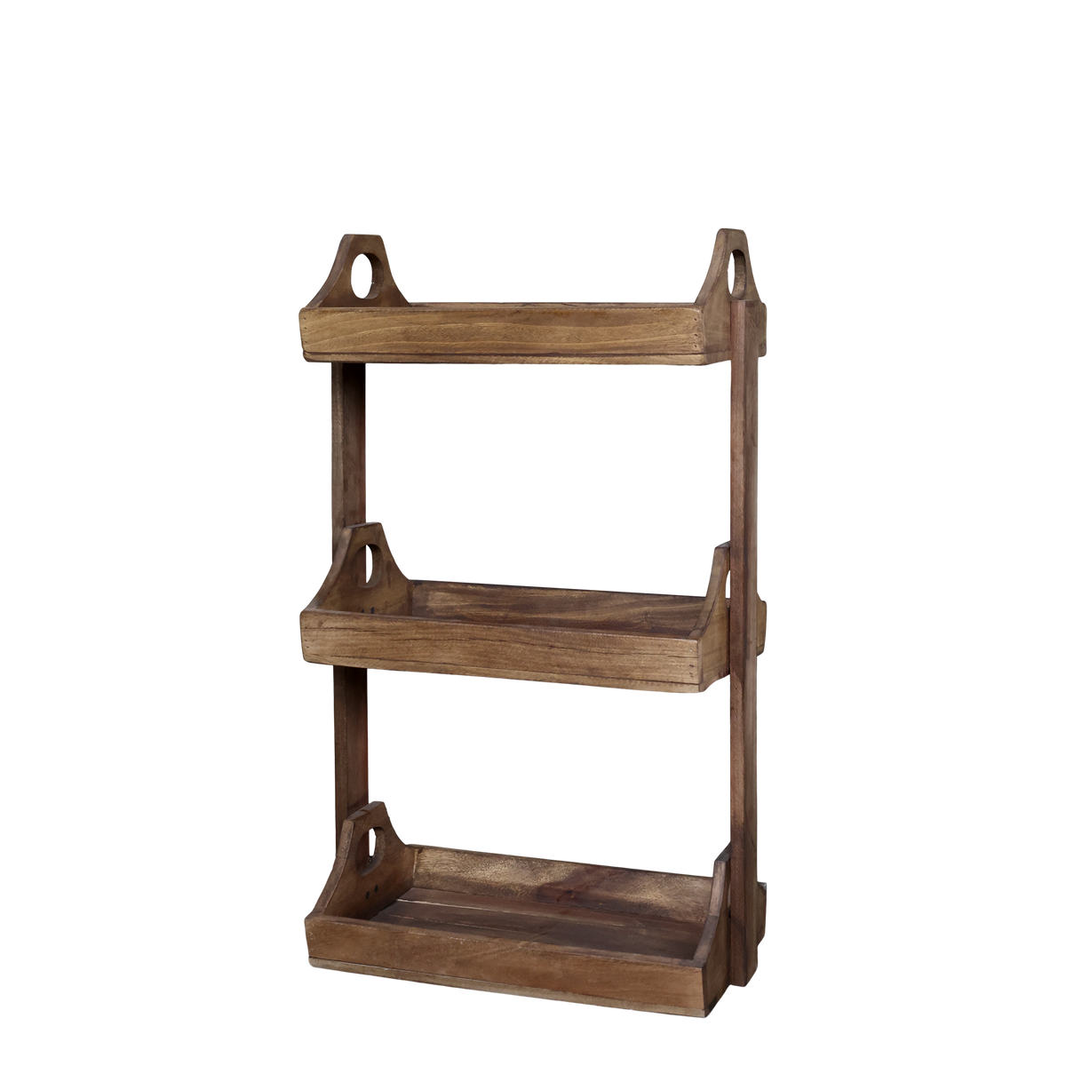Grimaud Regal mit 3 Ablagen aus Recyclingholz, 77 cm hoch