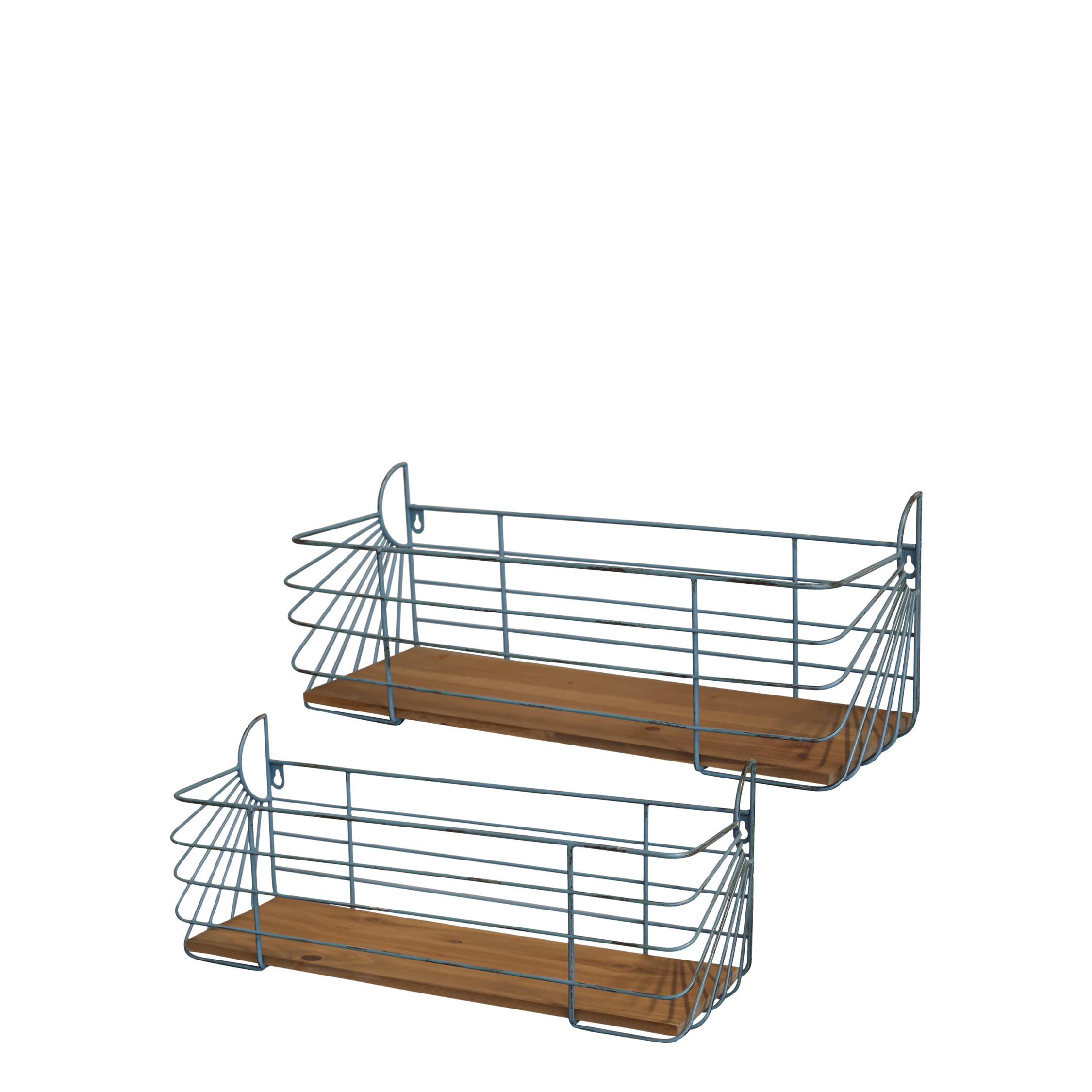 Shelf set of 2 H20.5/L55/W19 cm opal