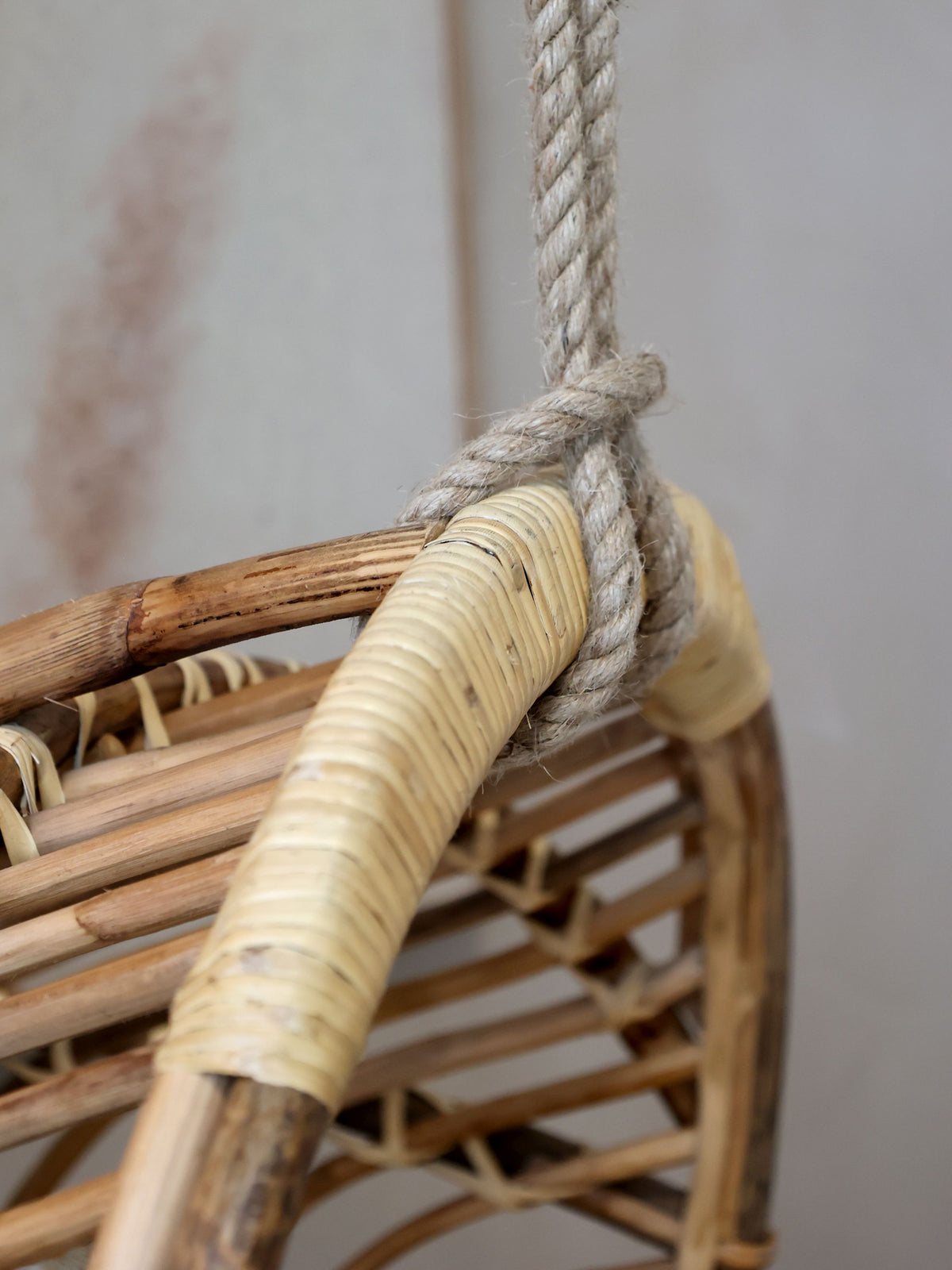 Hängestuhl aus Rattan, natur, 117 cm hoch