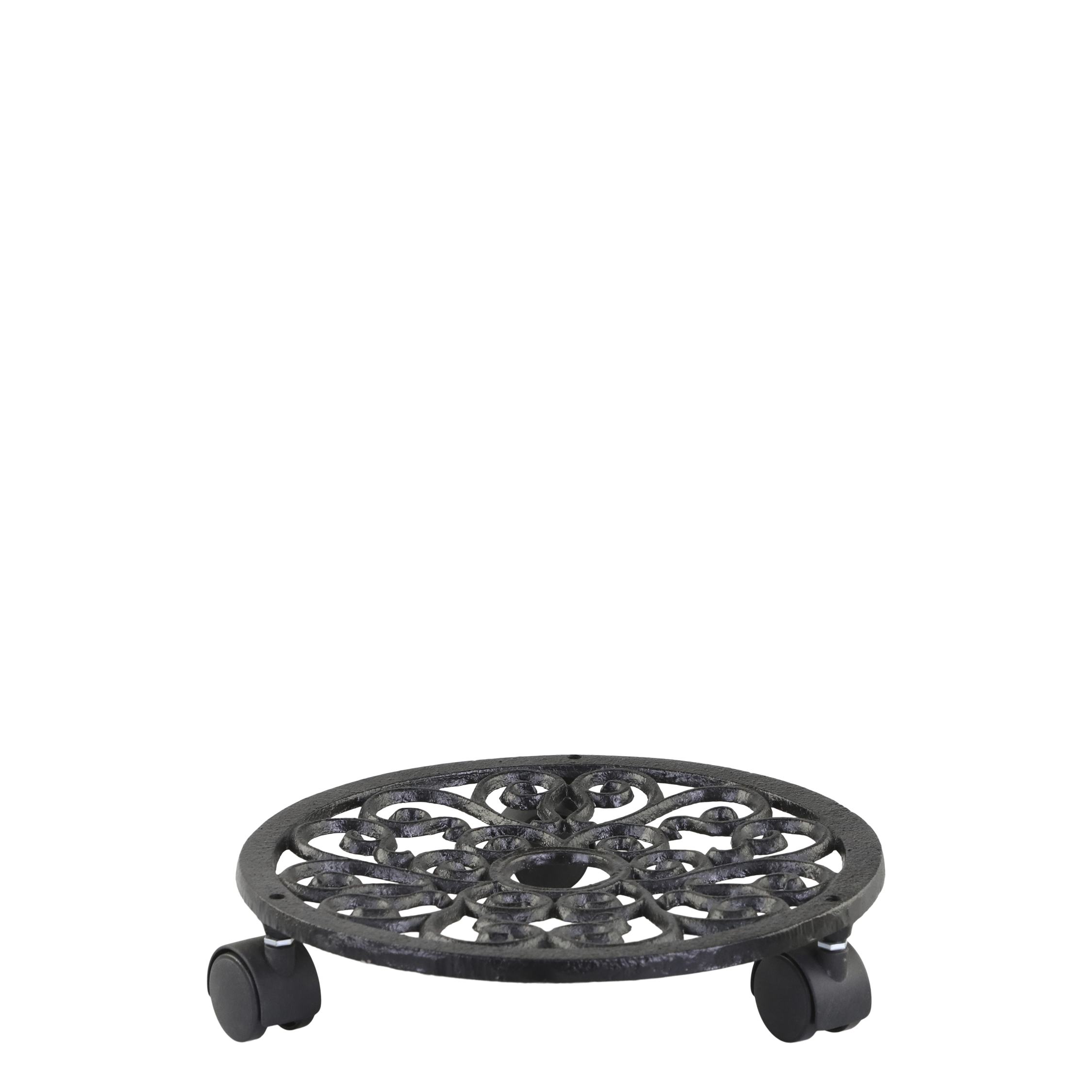 Plant Holder on wheels H6/D29 cm antique black