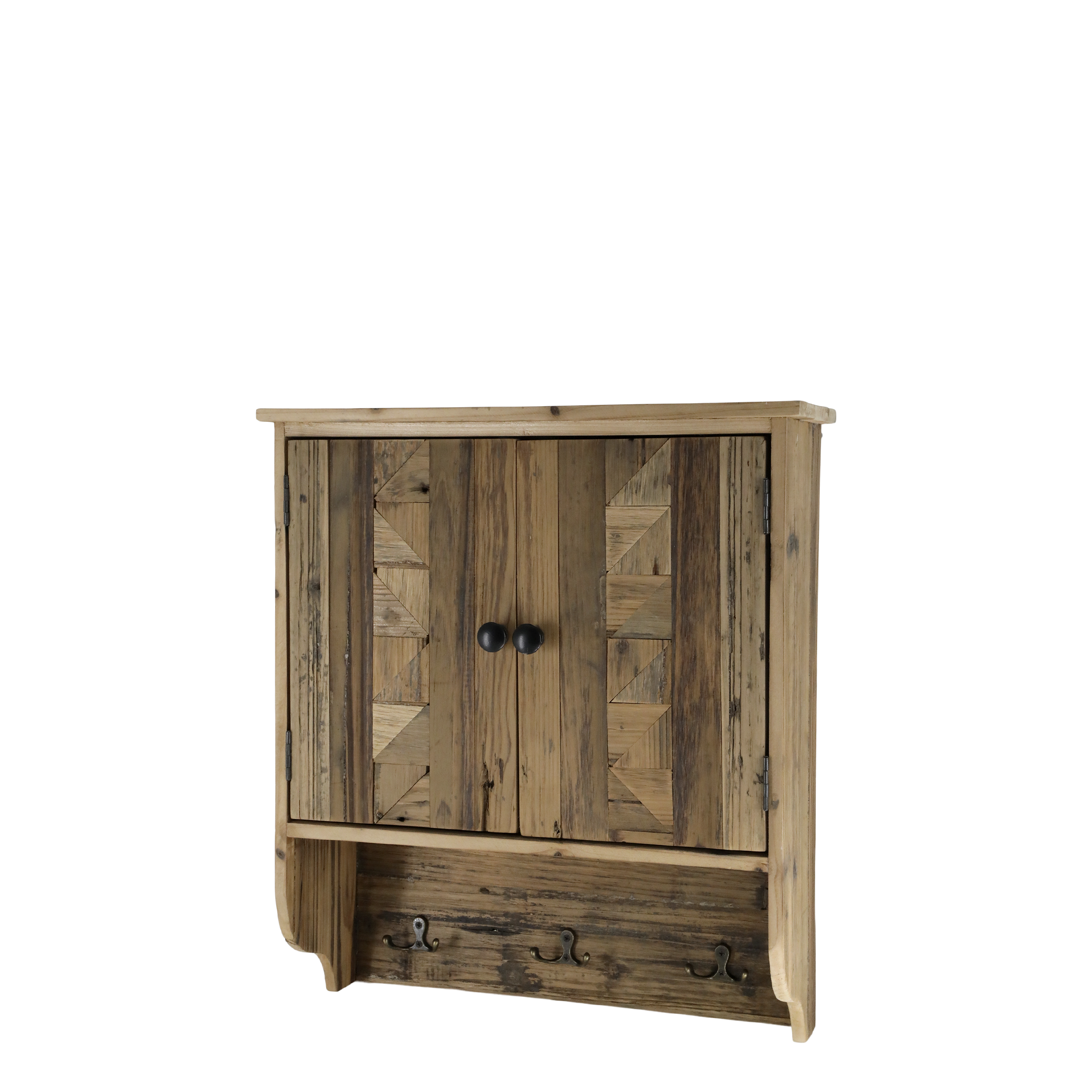 Schrank für Schräge aus Tannenholz, 48 cm hoch, natur