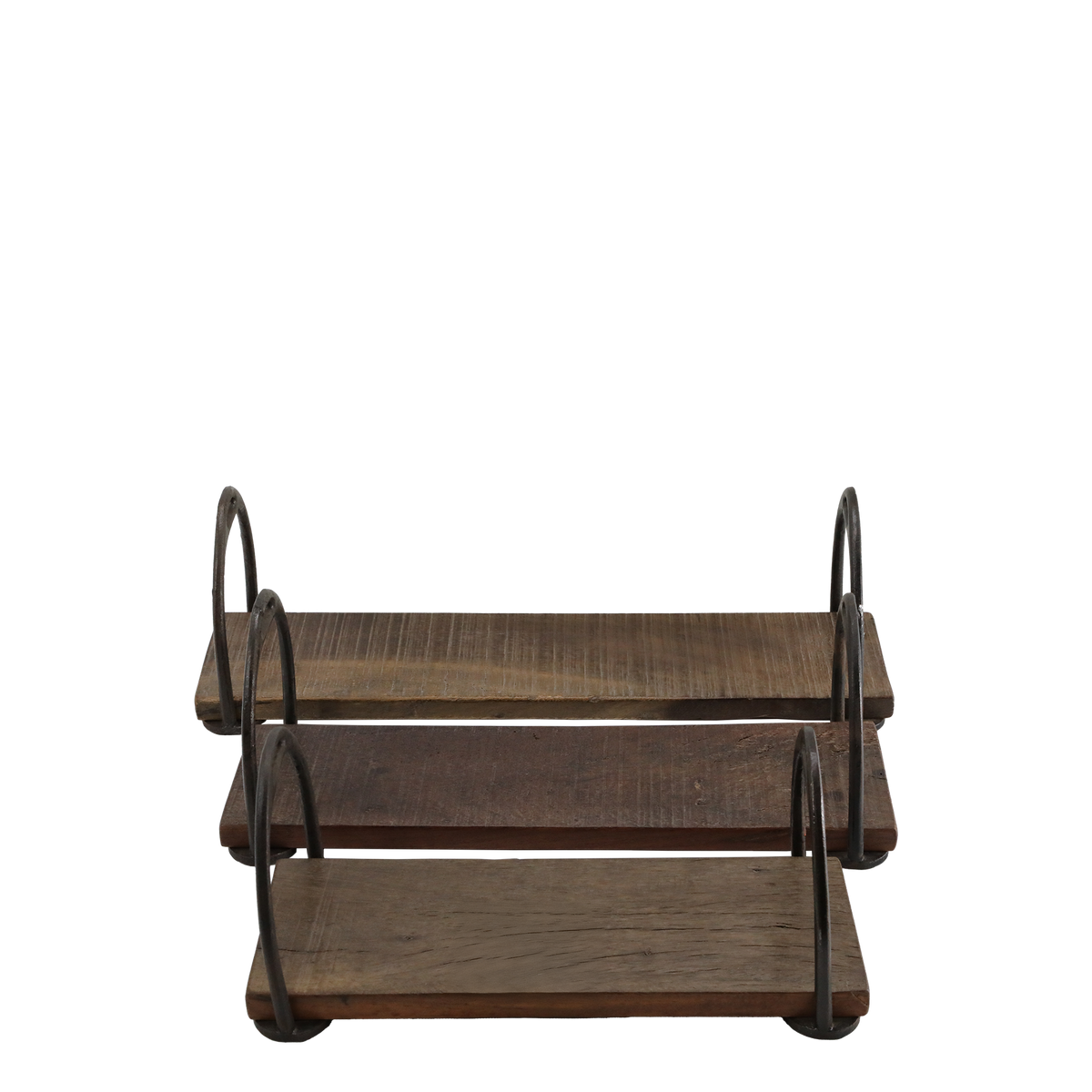 Grimaud Tablett-Set aus Recyclingholz und Eisen, natur