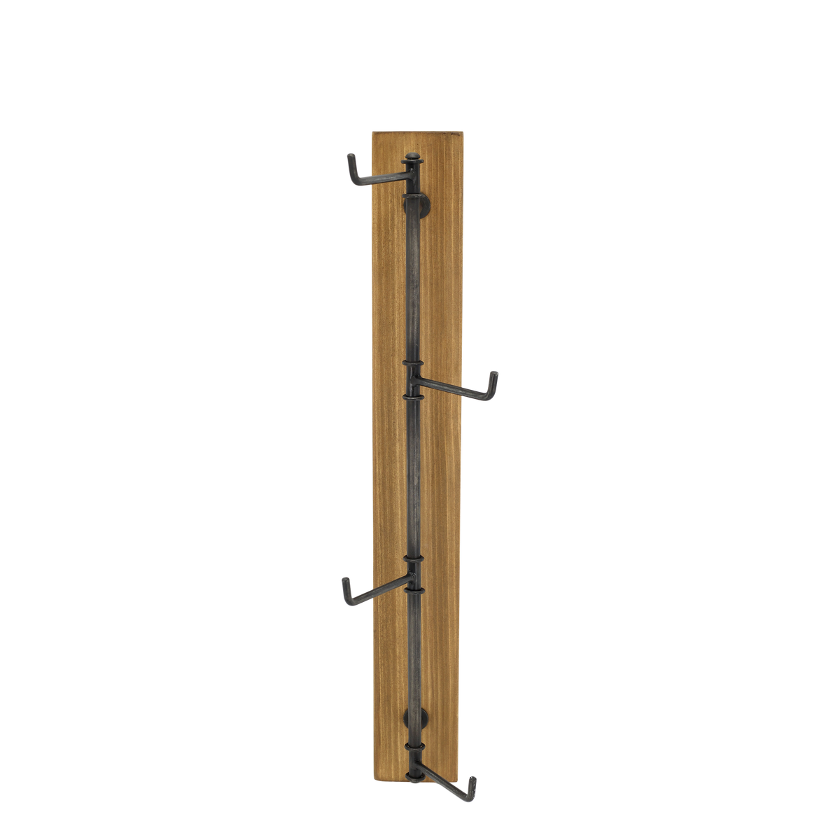 Garderobenleiste mit 4 Haken, Tannenholz, 50 cm hoch