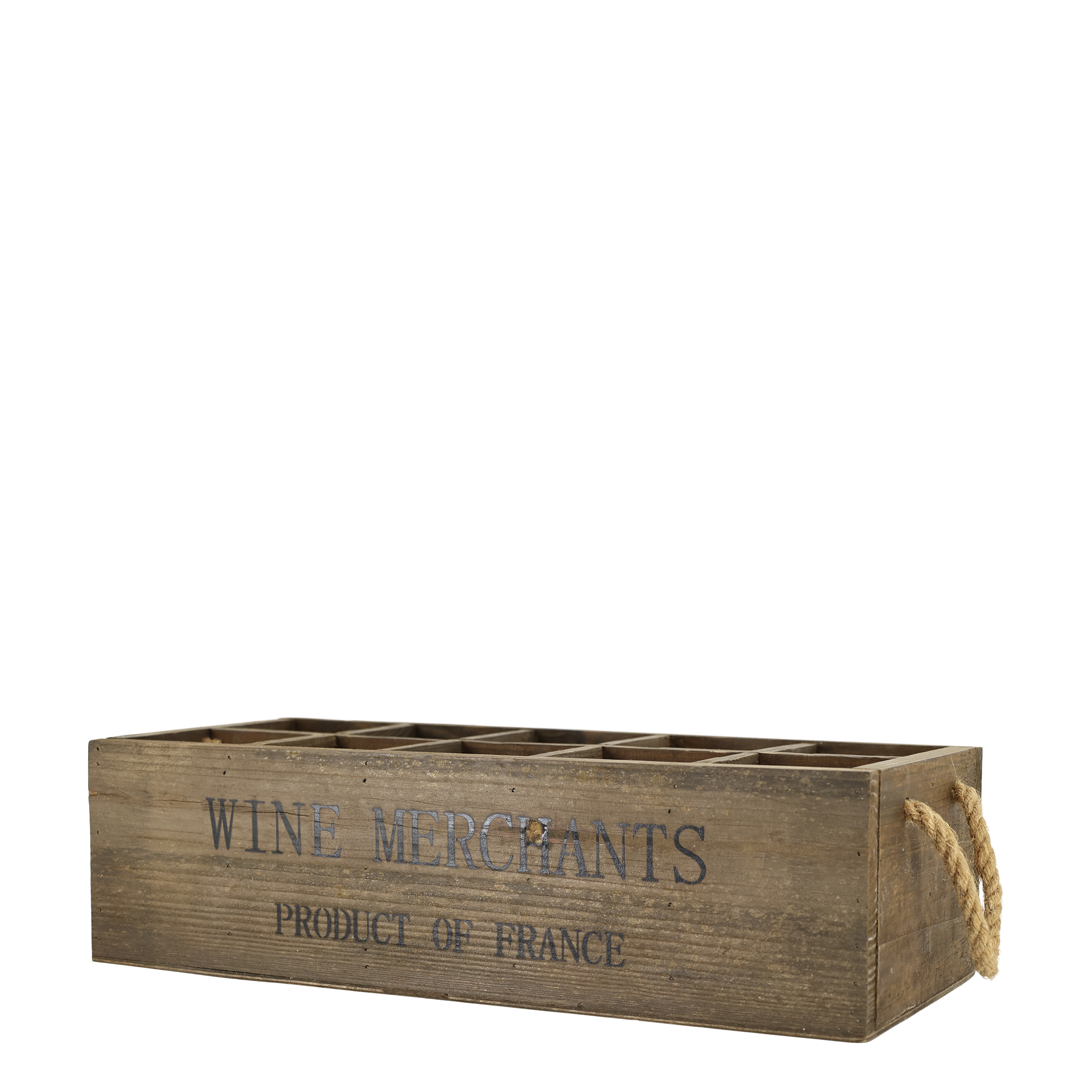 Box w. 10 compartments H14/L49.5/W21.5 cm nature