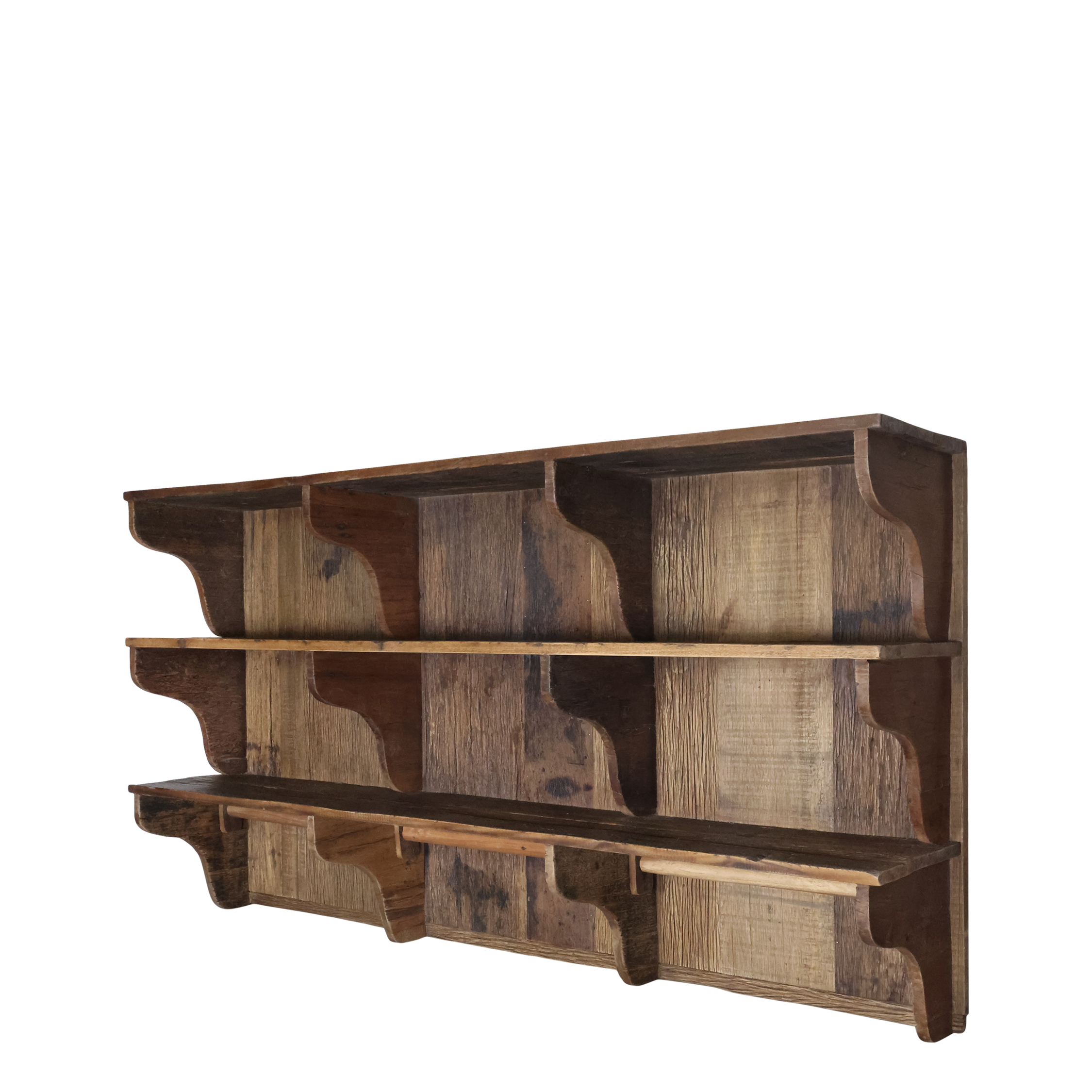 Regalbrett aus Recyclingholz – 180 cm lang, natur