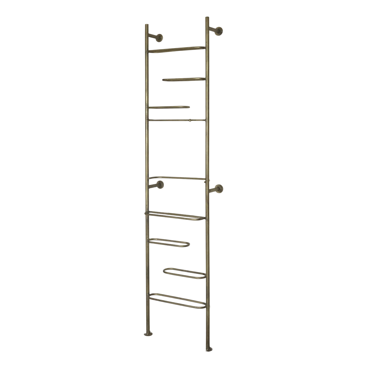 Weinständer mit 8 Fächern, Eisen, Antique Messing, 180 cm