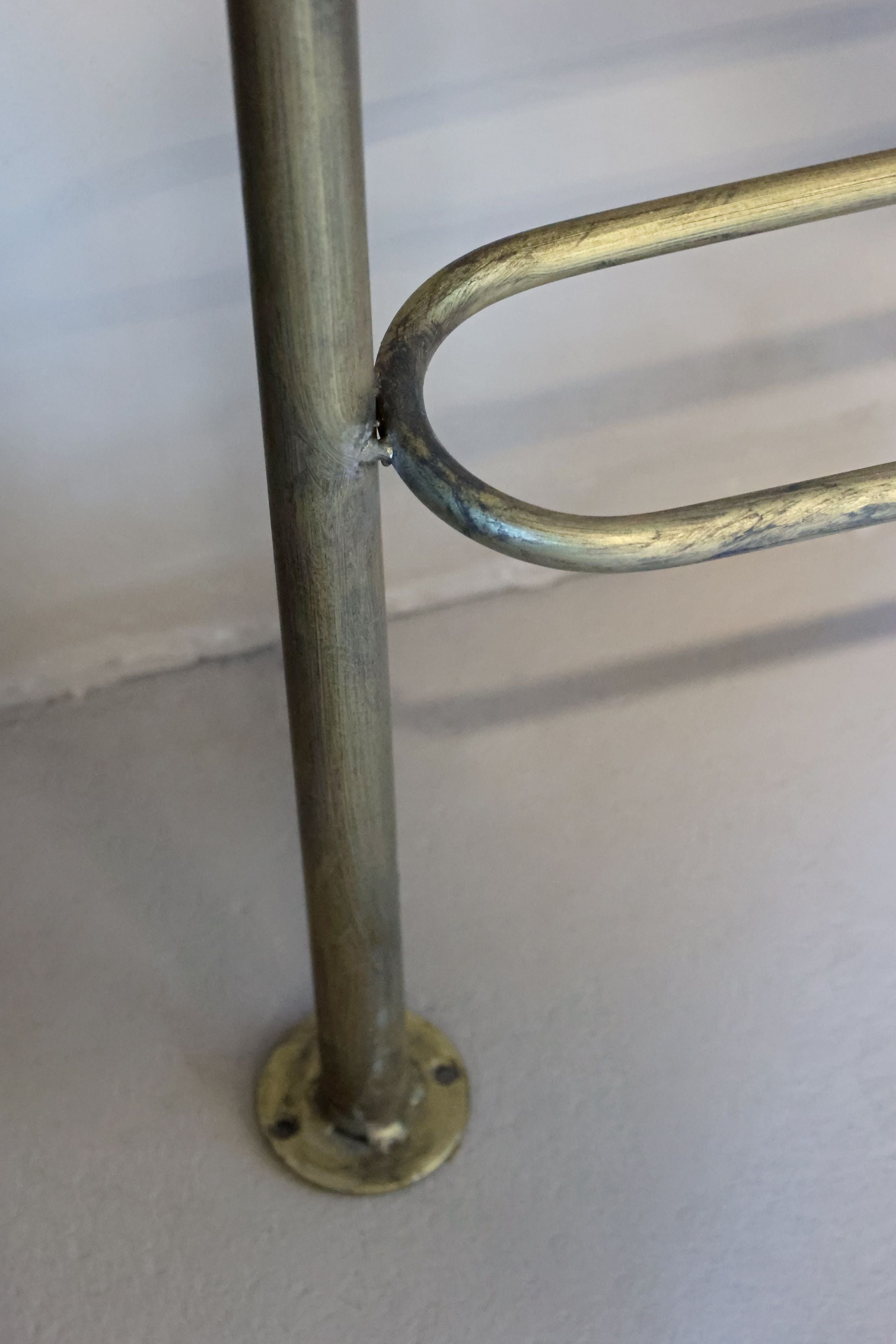 Weinständer mit 8 Fächern, Eisen, Antique Messing, 180 cm