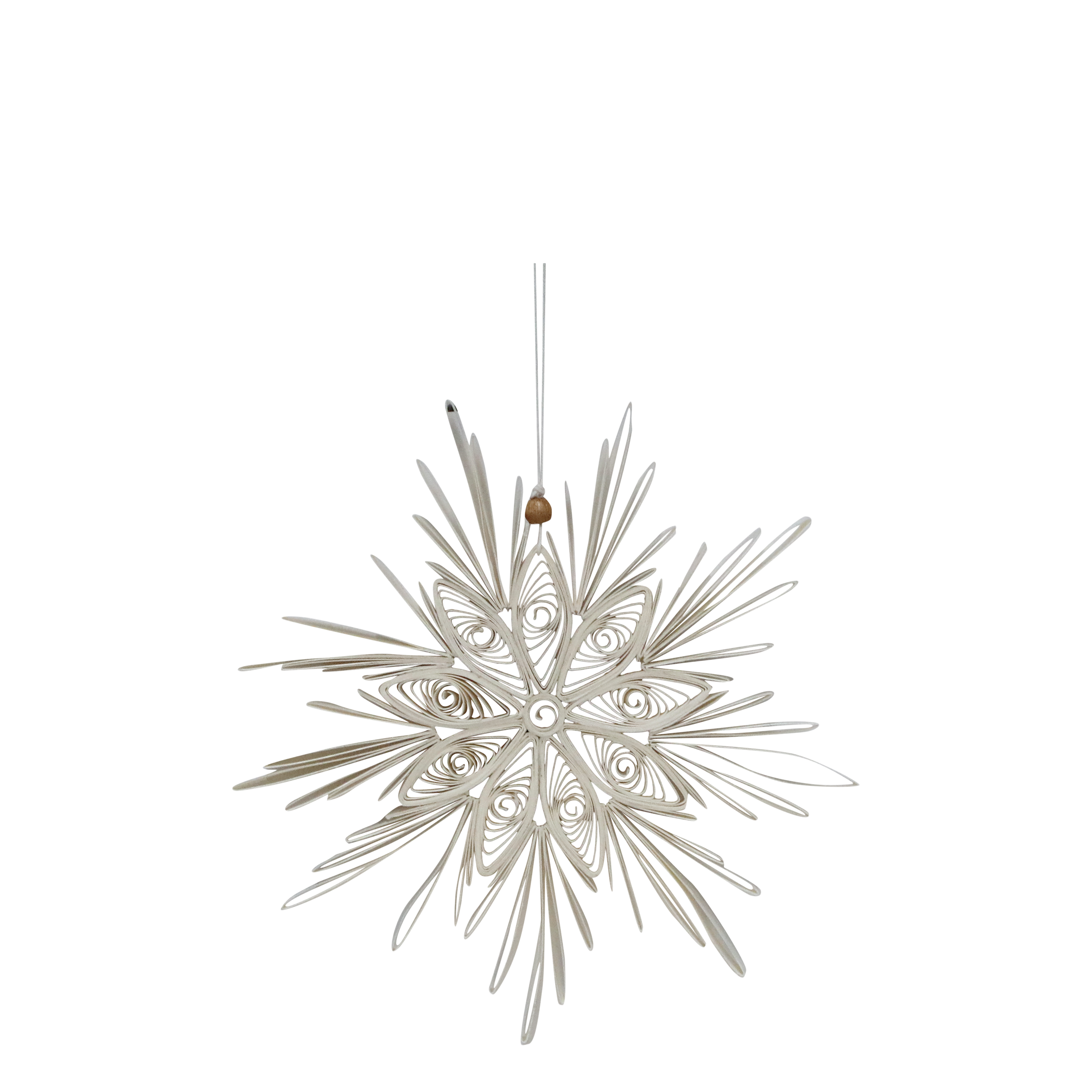 Stern aus Papier, creme, 14 cm Durchmesser