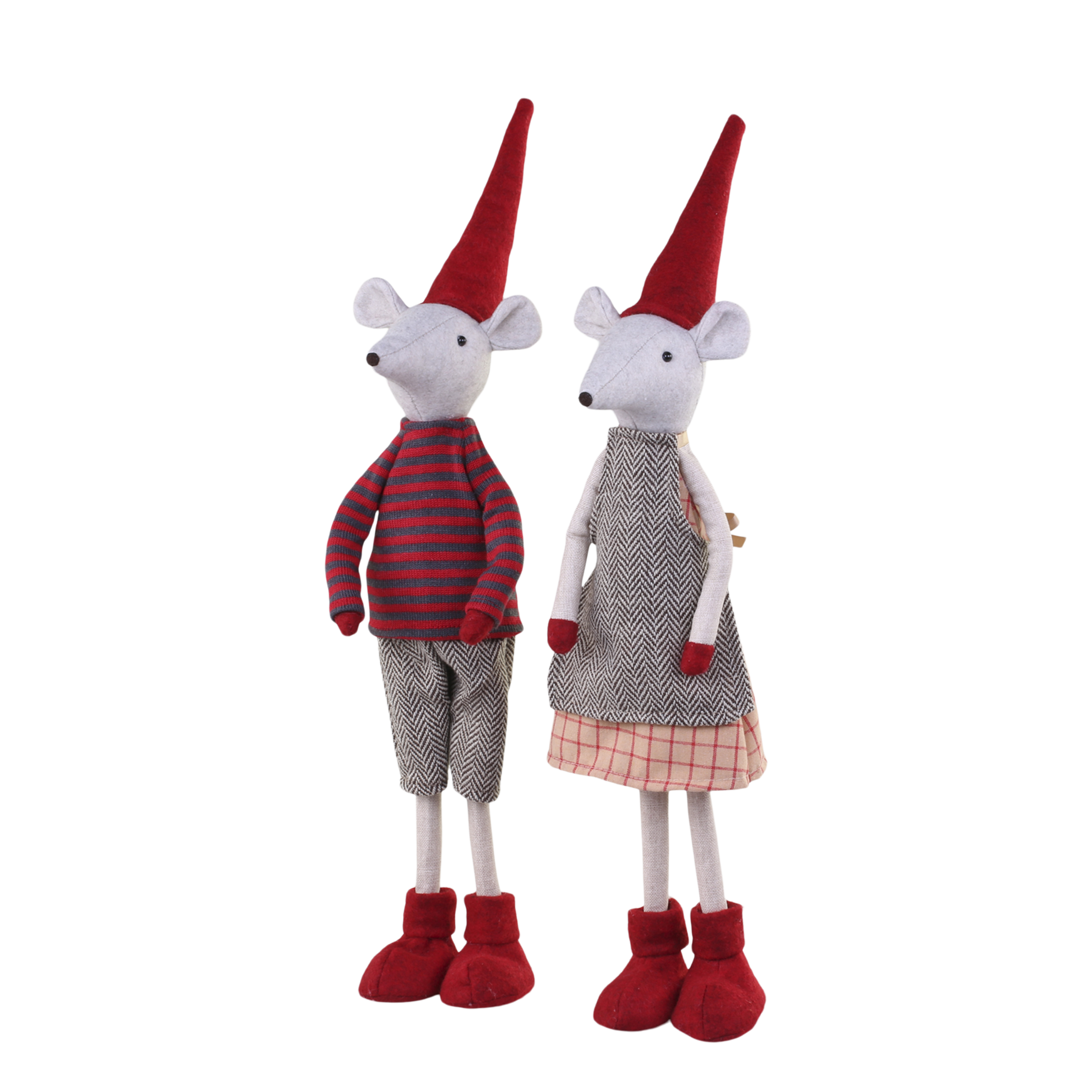 Noa & Noel Christmas Mice standing set of 2 H52cm